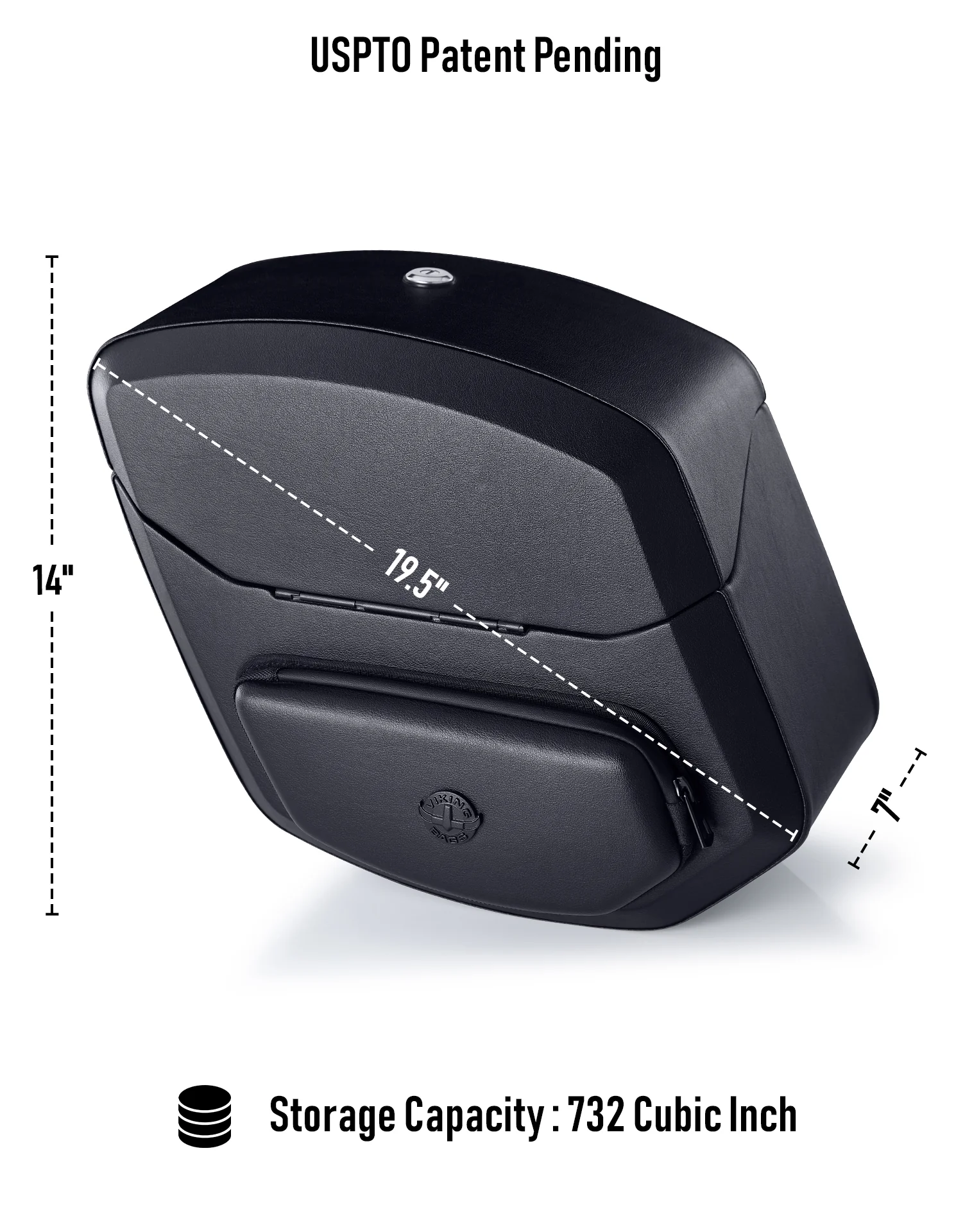 12L - Ironclad Quick Mount Medium Hard Solo Saddlebag (Left Only) for Harley Dyna Super Glide Custom FXDC/I - Image 7