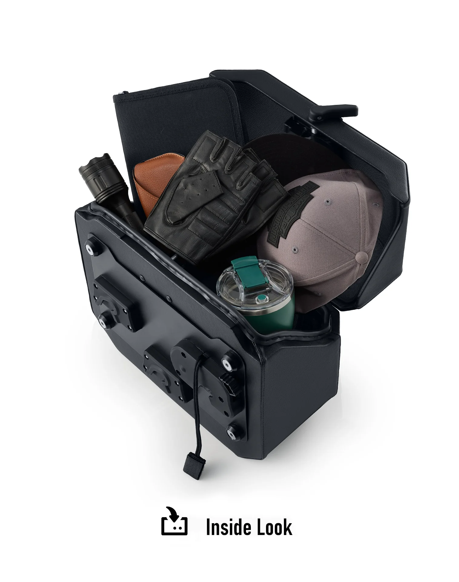 20L - Outlaw Quick-Mount Small 2025+ Indian Sport Scout Leather Wrapped Hard Saddlebags - Image 12