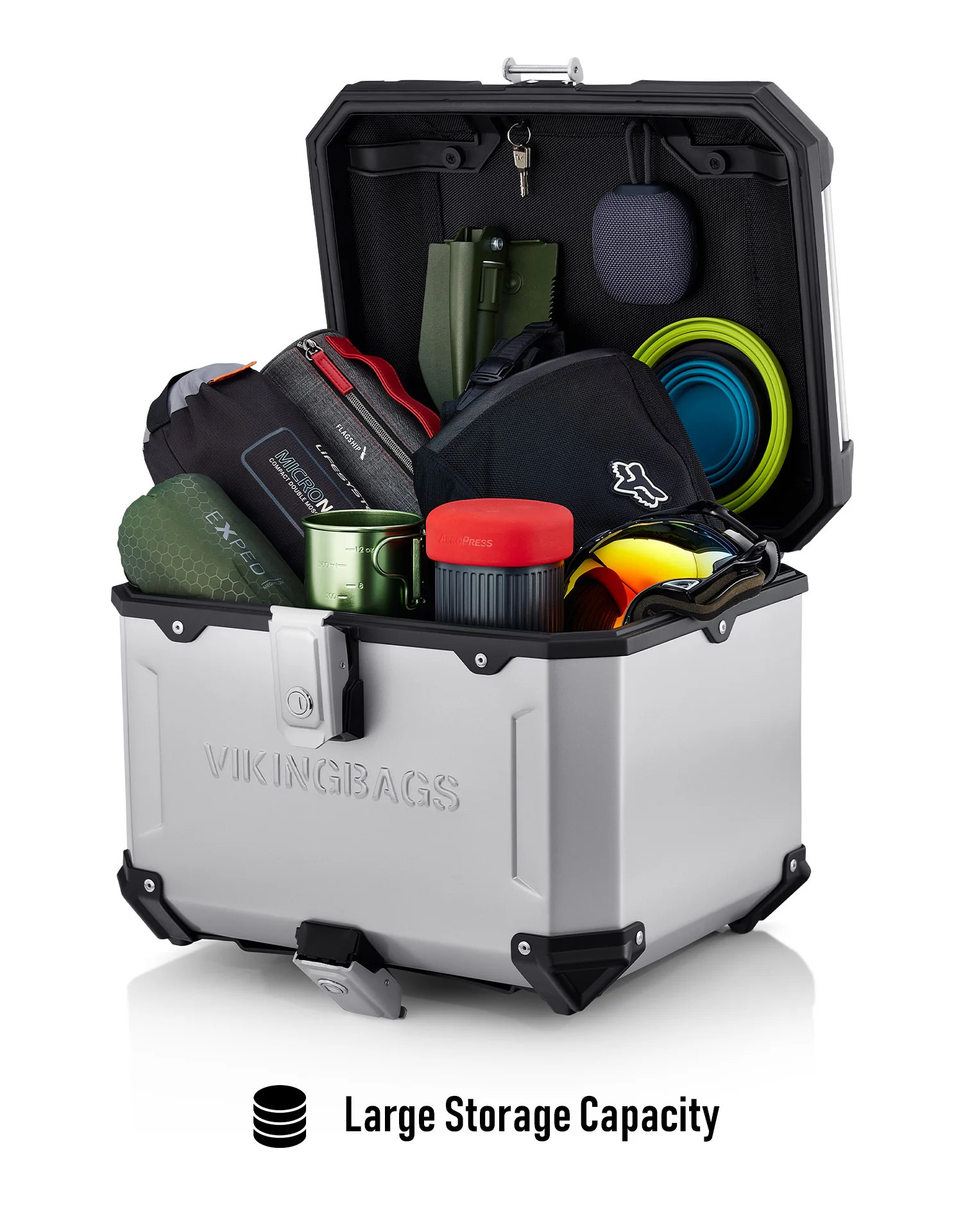 38L - Apex XL BMW R 1250 GS Aluminum Top Case Silver - Image 11