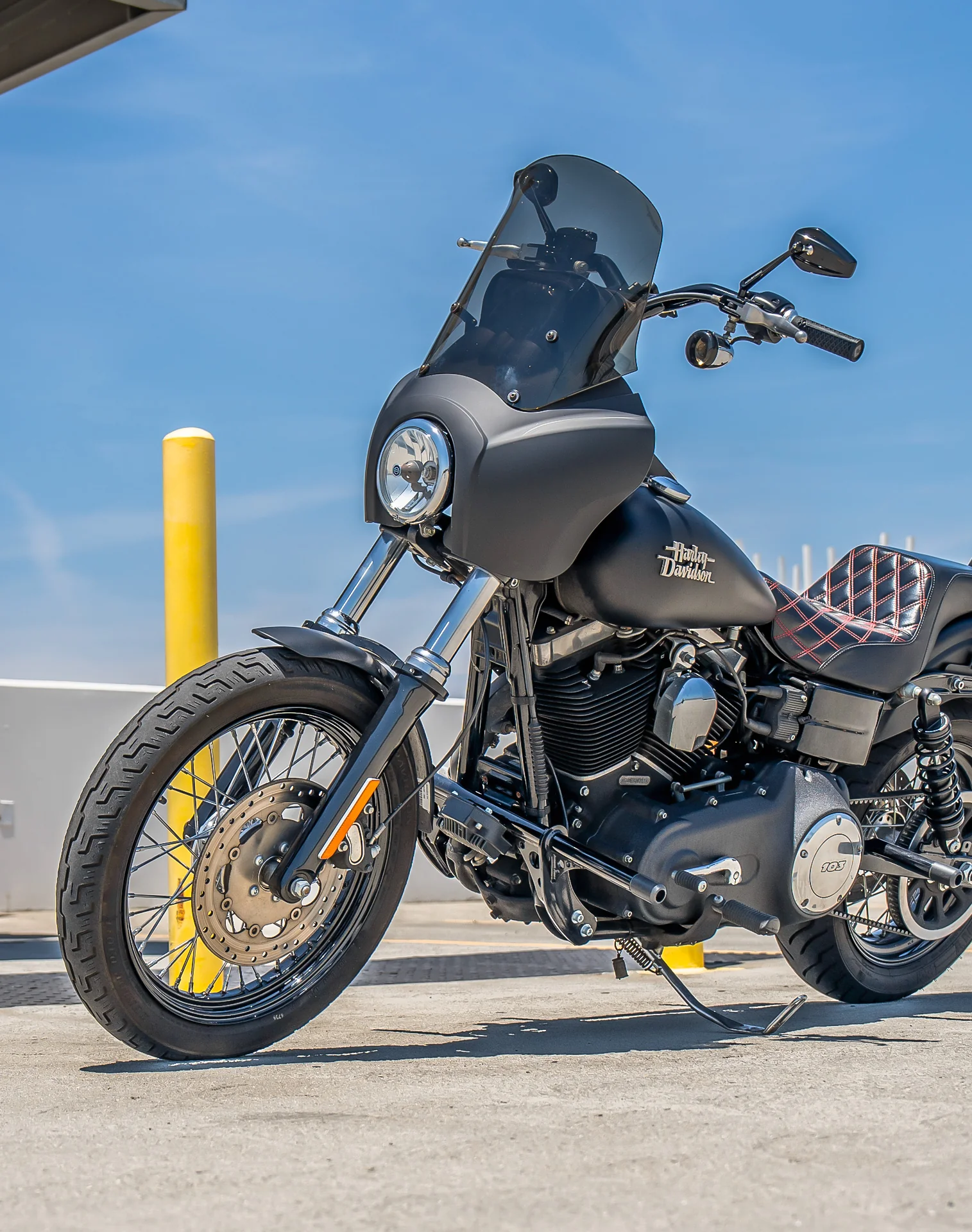 Viking Grimsteel Crash Bar/ Engine Guard for Harley Dyna Fat Bob FXDF/SE Gloss Black - Image 4