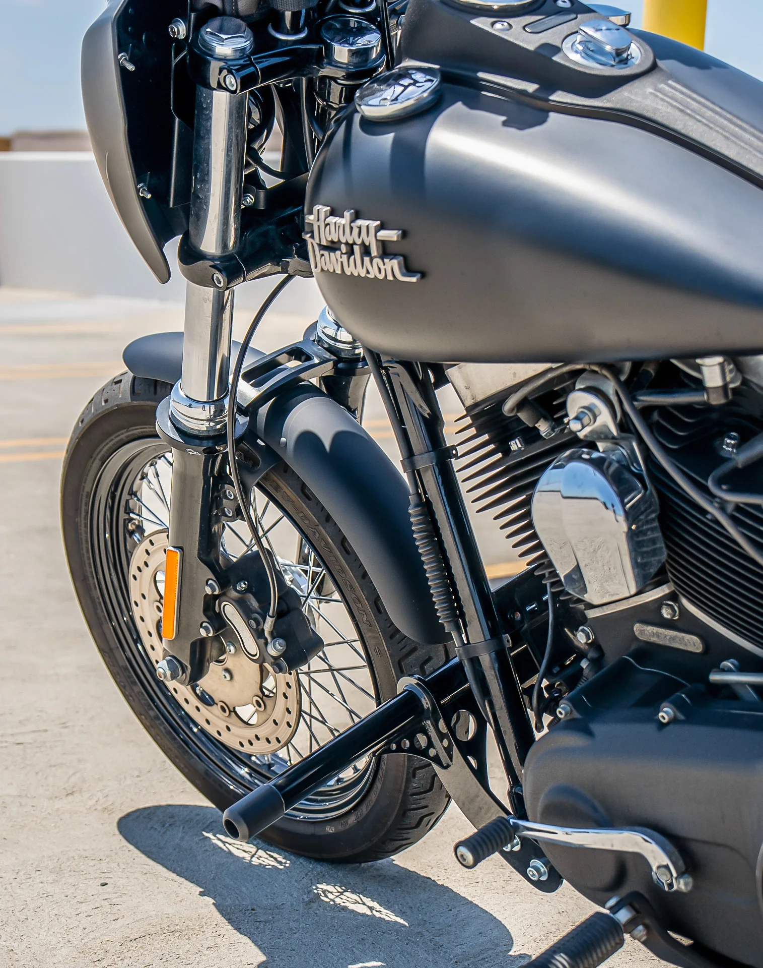 Viking Grimsteel Crash Bar/ Engine Guard for Harley Dyna Street Bob FXDB/I Gloss Black - Image 5