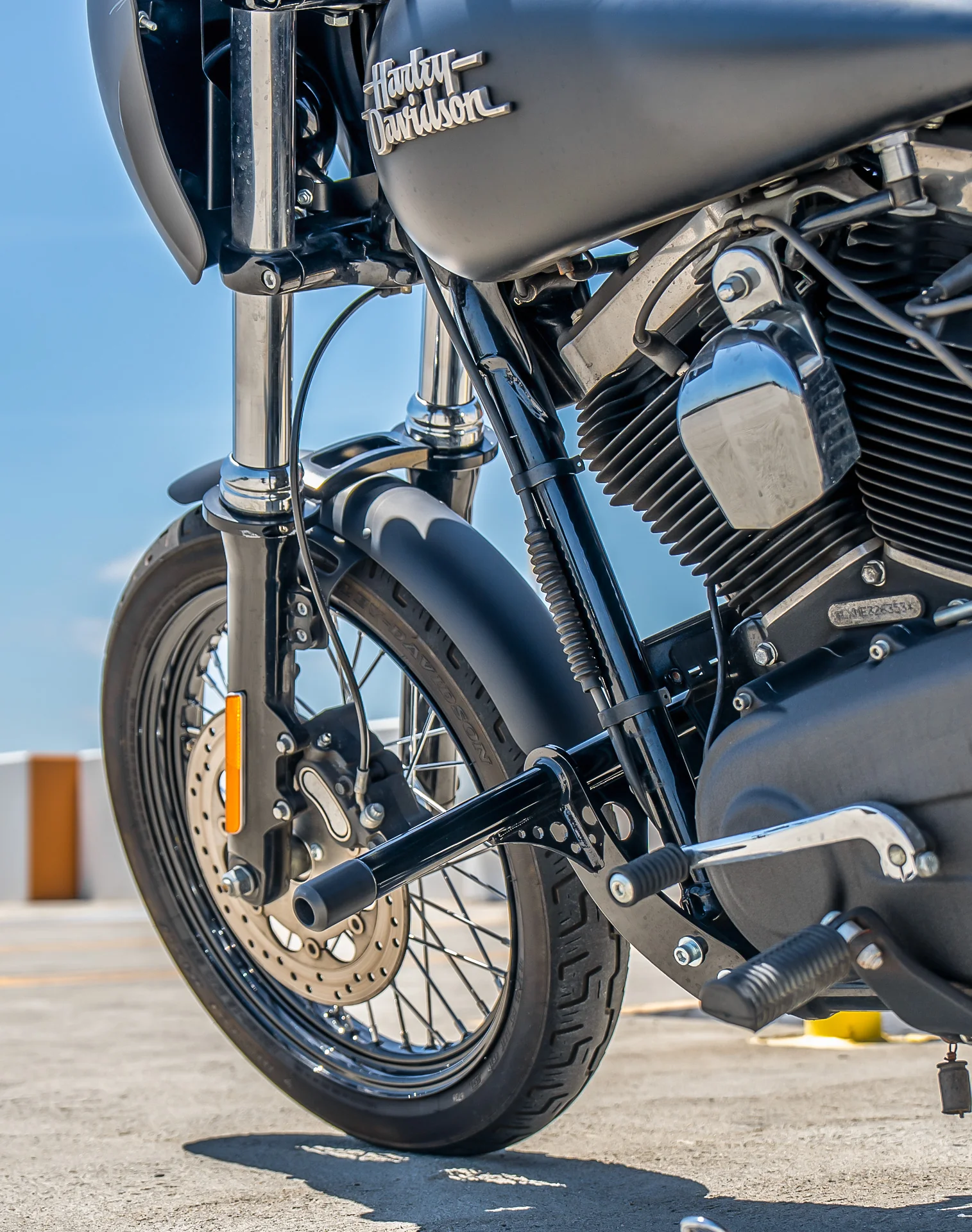 Viking Grimsteel Crash Bar/ Engine Guard for Harley Dyna Street Bob FXDB/I Gloss Black - Image 6