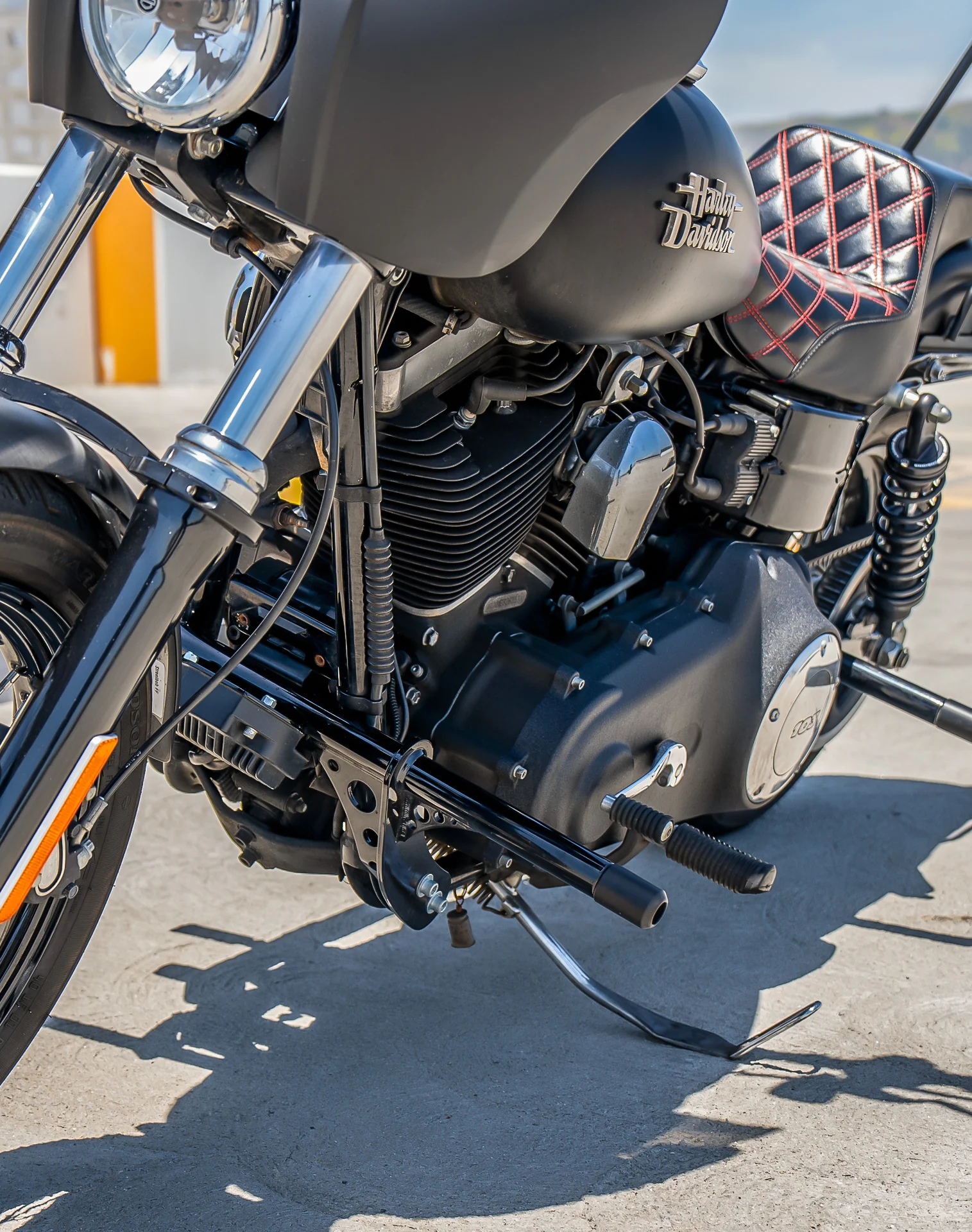 Viking Grimsteel Crash Bar/ Engine Guard for Harley Dyna Super Glide Custom FXDC/I Gloss Black - Image 7