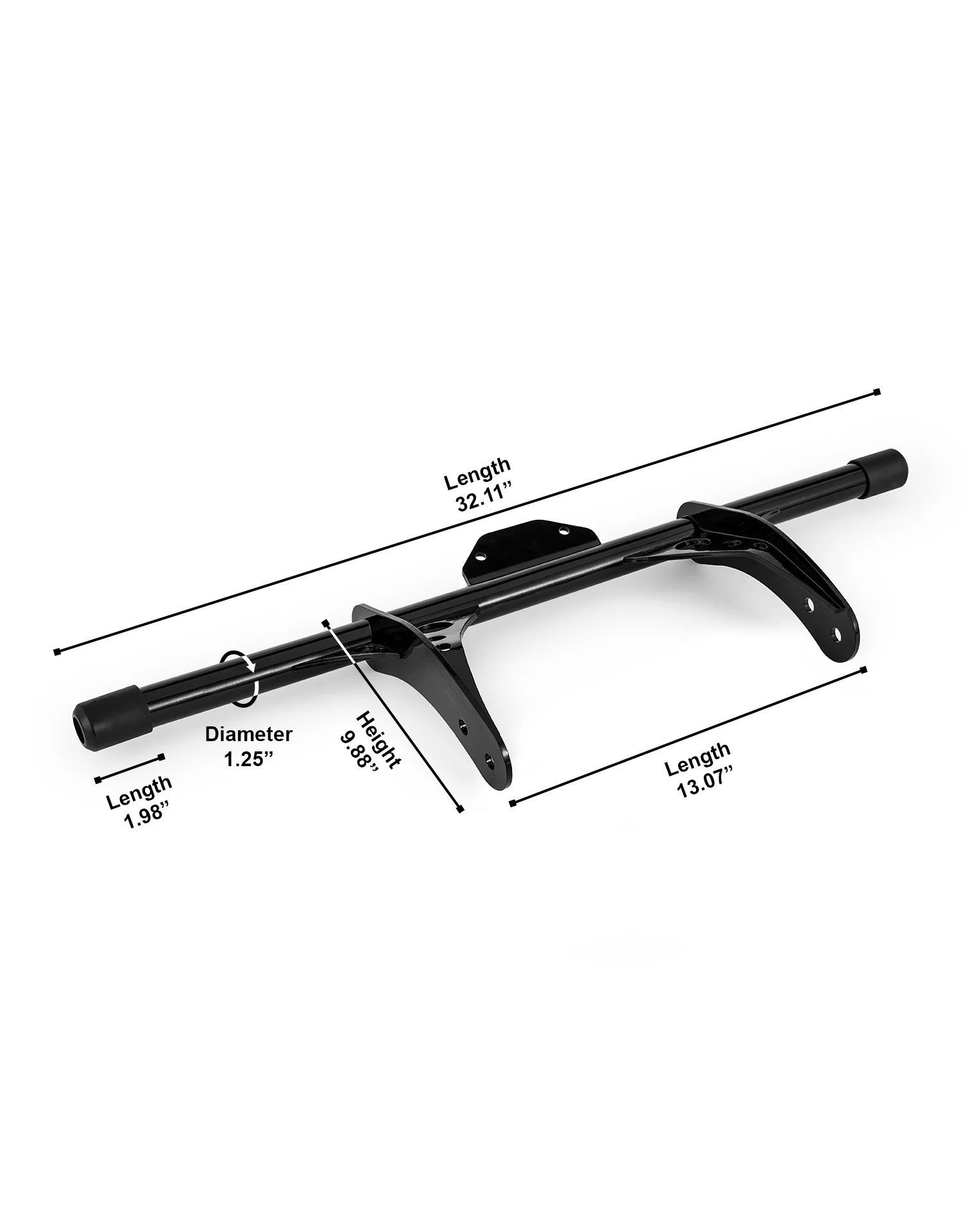 Viking Grimsteel Crash Bar/ Engine Guard for Harley Dyna Super Glide Custom FXDC/I Gloss Black - Image 8