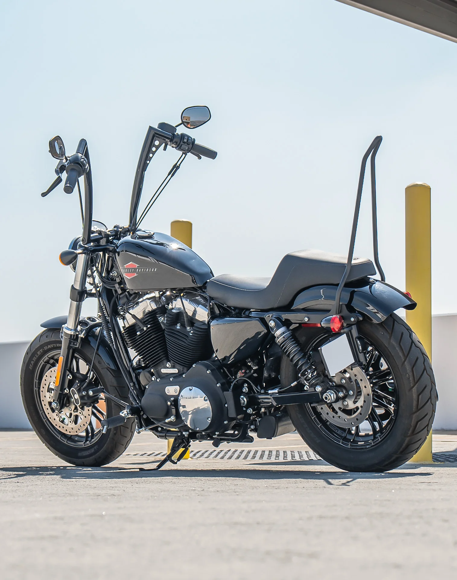 Iron Born Blade 25" Sissy Bar for Harley Sportster Forty Eight Matte Black - Image 3