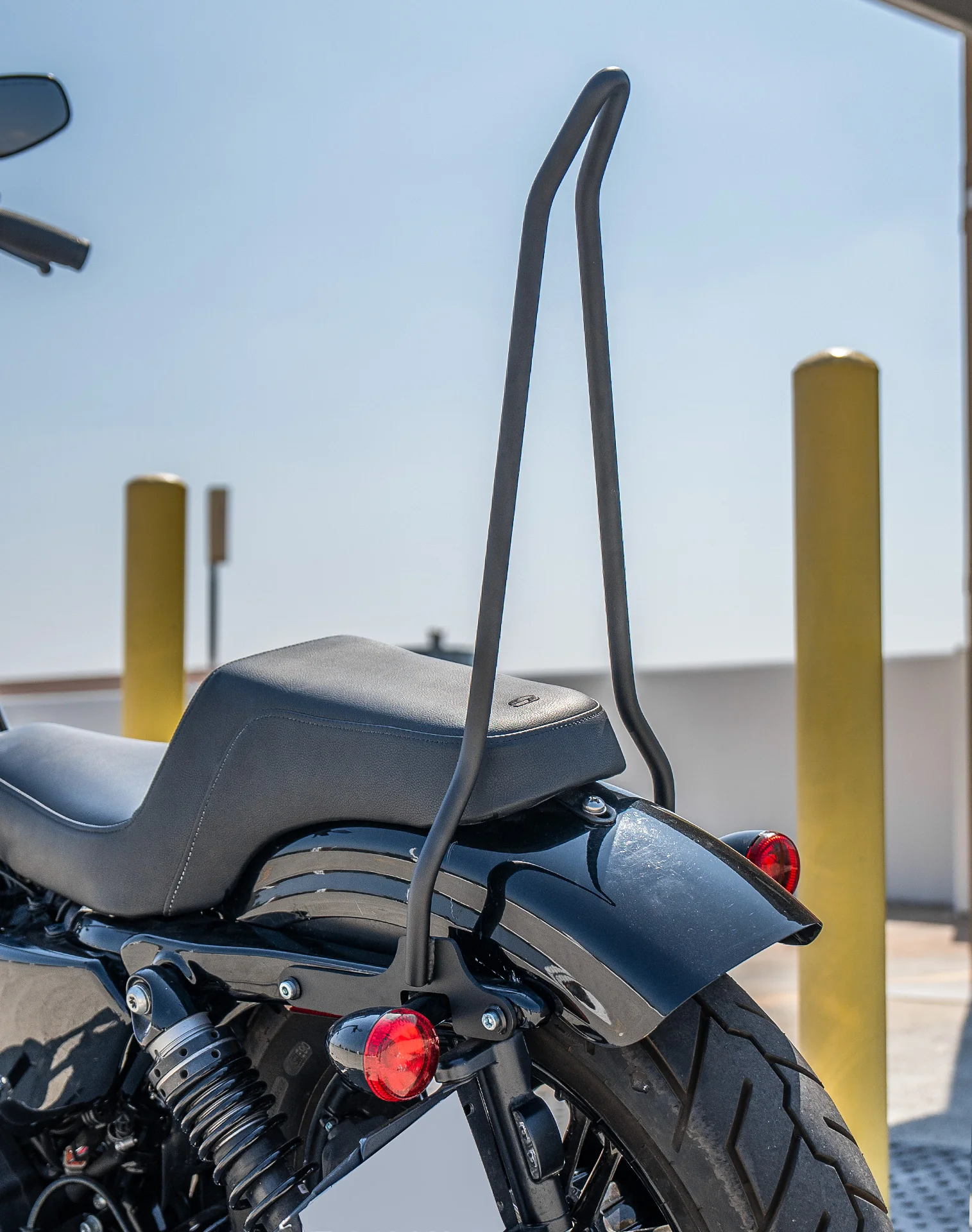 Iron Born Blade 25" Sissy Bar for Harley Sportster Forty Eight Matte Black - Image 4