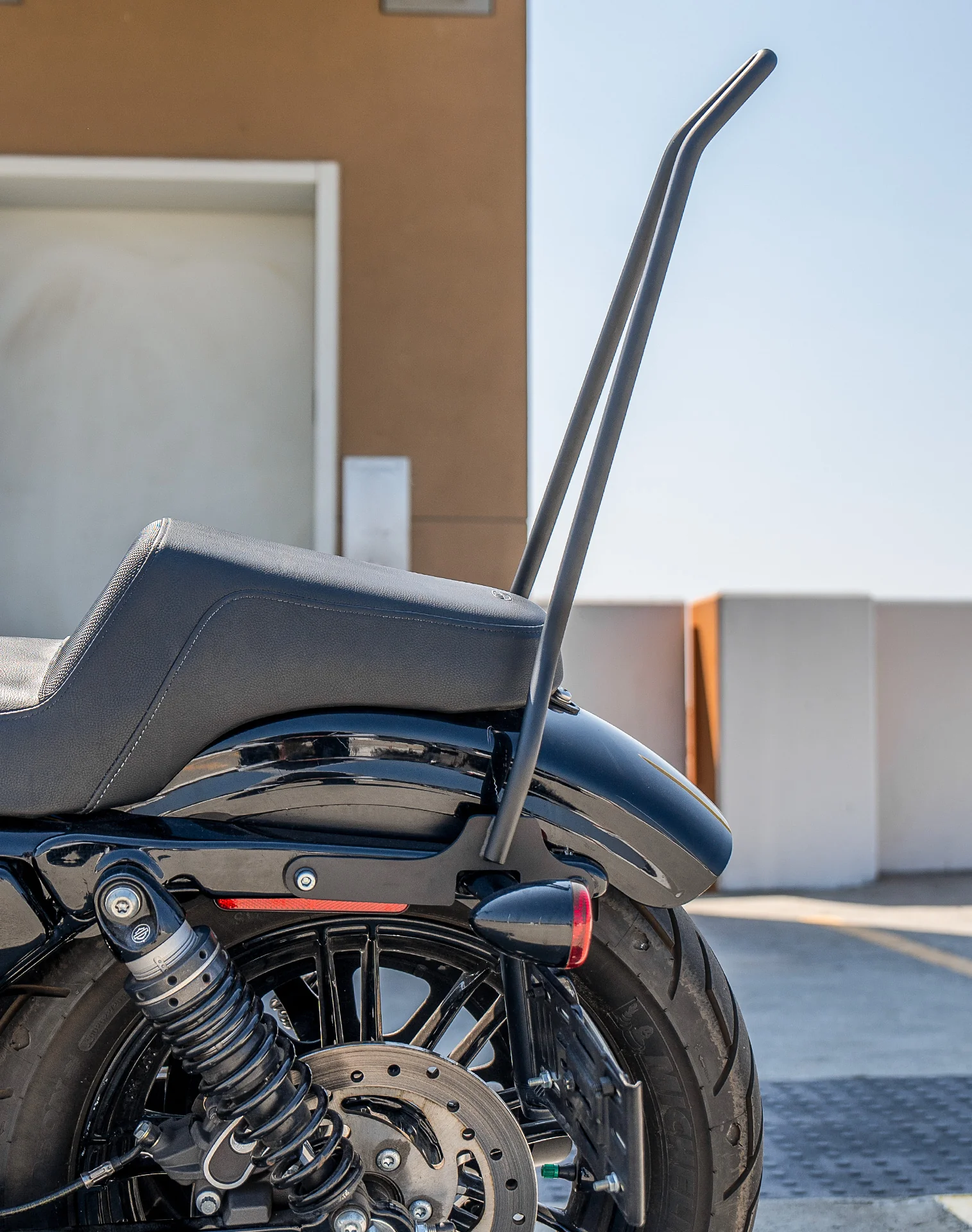 Iron Born Blade 25" Sissy Bar for Harley Sportster Forty Eight Matte Black - Image 5