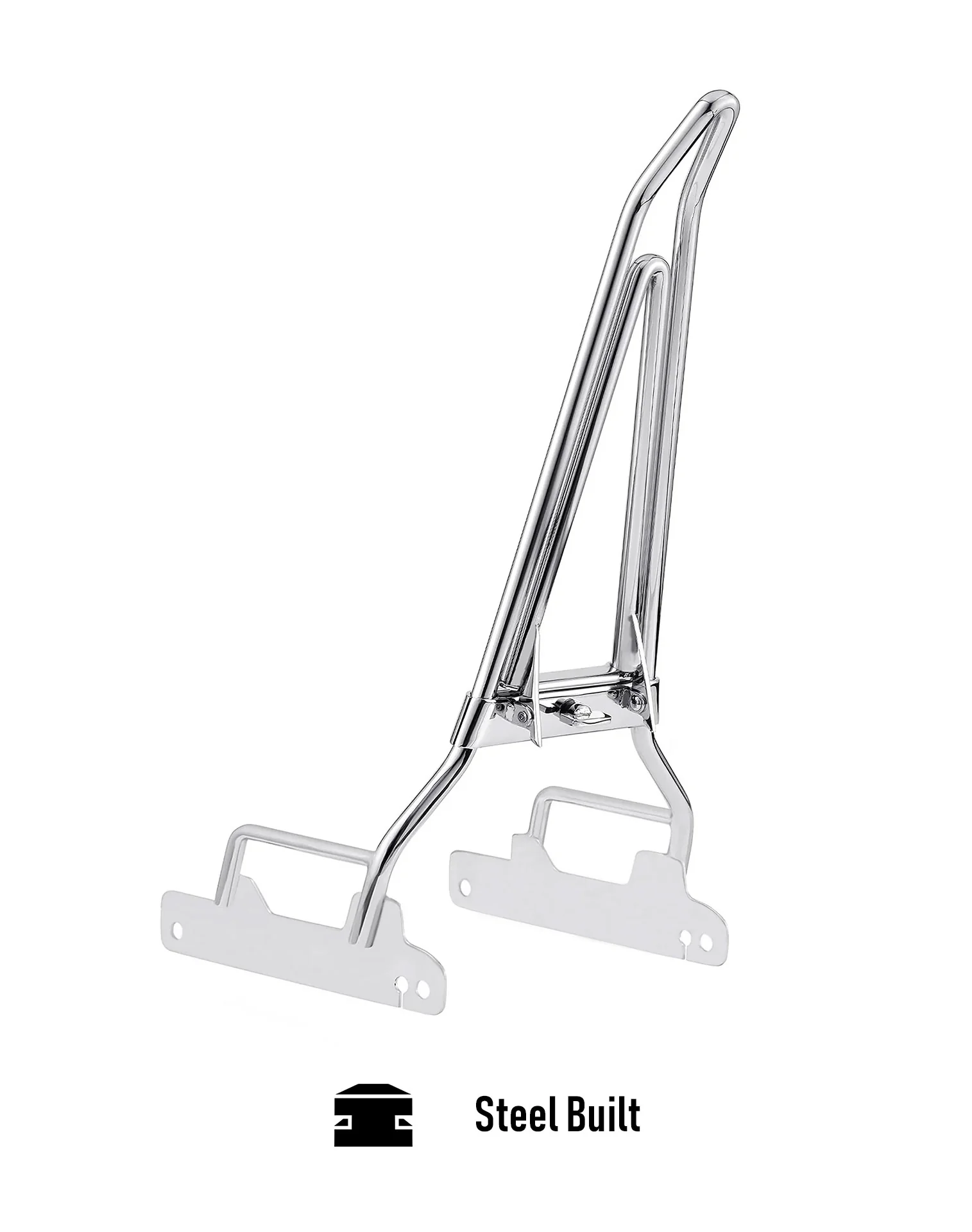 Iron Born Blade 25" Sissy Bar with Foldable Luggage Rack for Harley Dyna Street Bob FXDB Chrome - Image 8