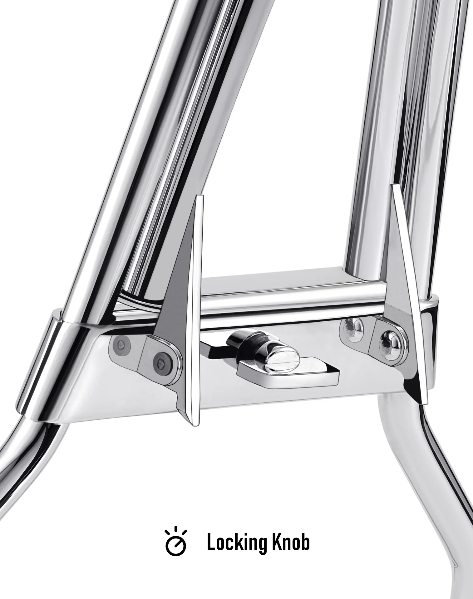 Iron Born Blade 25" Sissy Bar with Foldable Luggage Rack for Harley Dyna Street Bob FXDB Chrome - Image 9