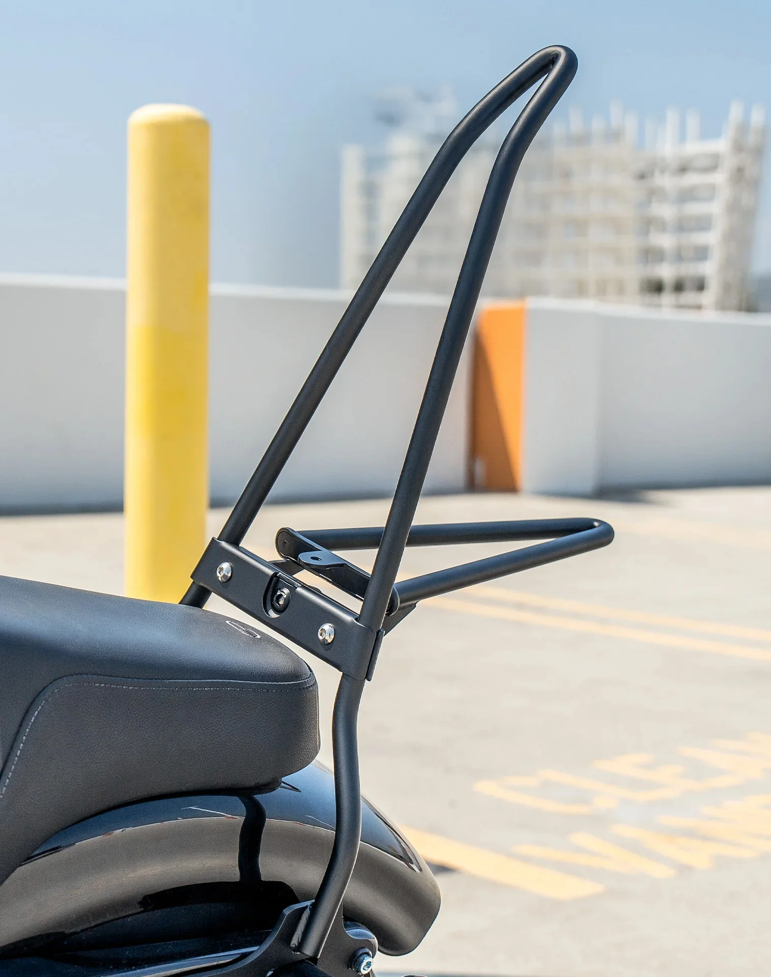 Iron Born Blade 25" Sissy Bar with Foldable Luggage Rack for Harley Sportster Forty Eight Matte Black - Image 5