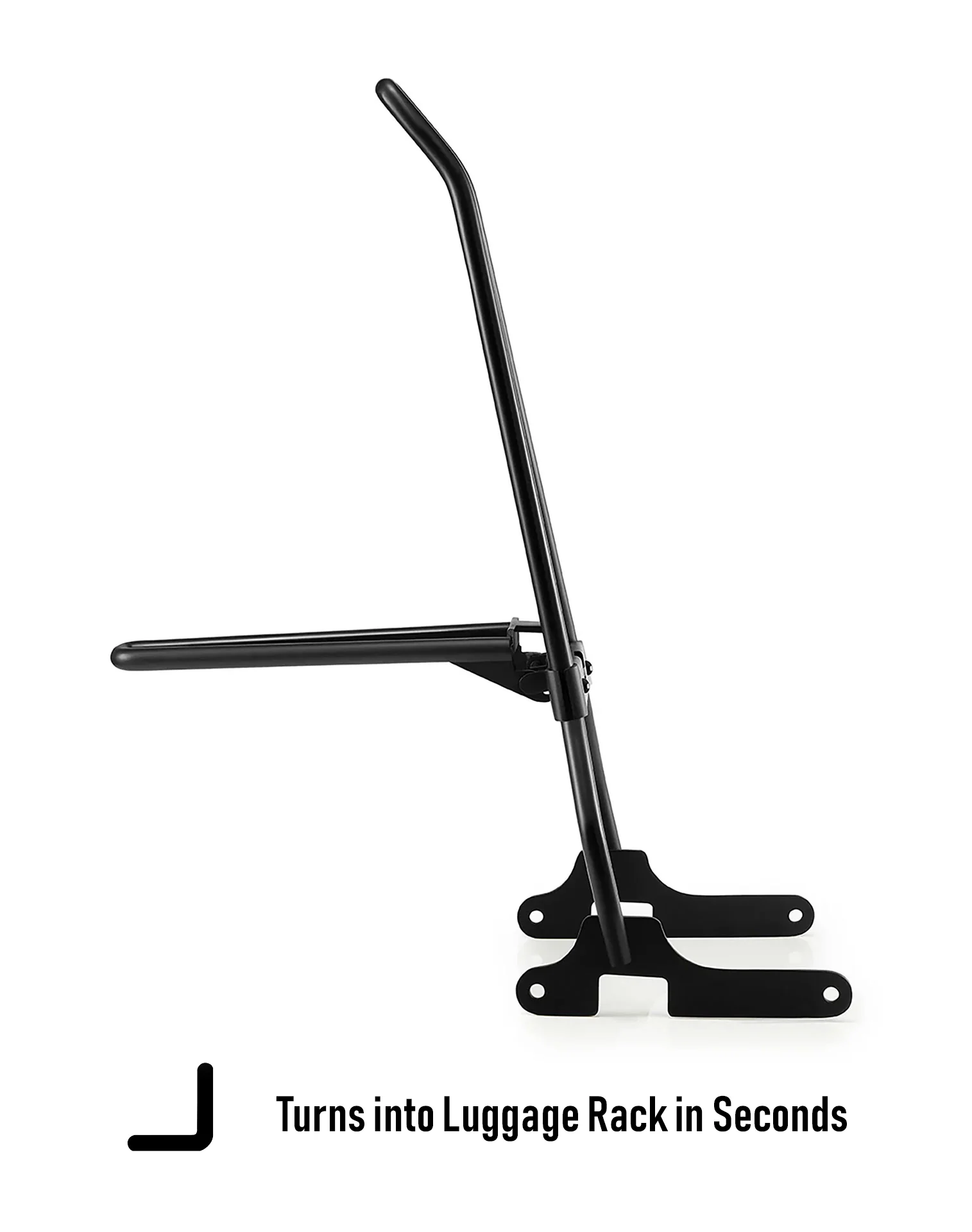 Iron Born Blade 25" Sissy Bar with Foldable Luggage Rack for Harley Sportster Forty Eight Matte Black - Image 9