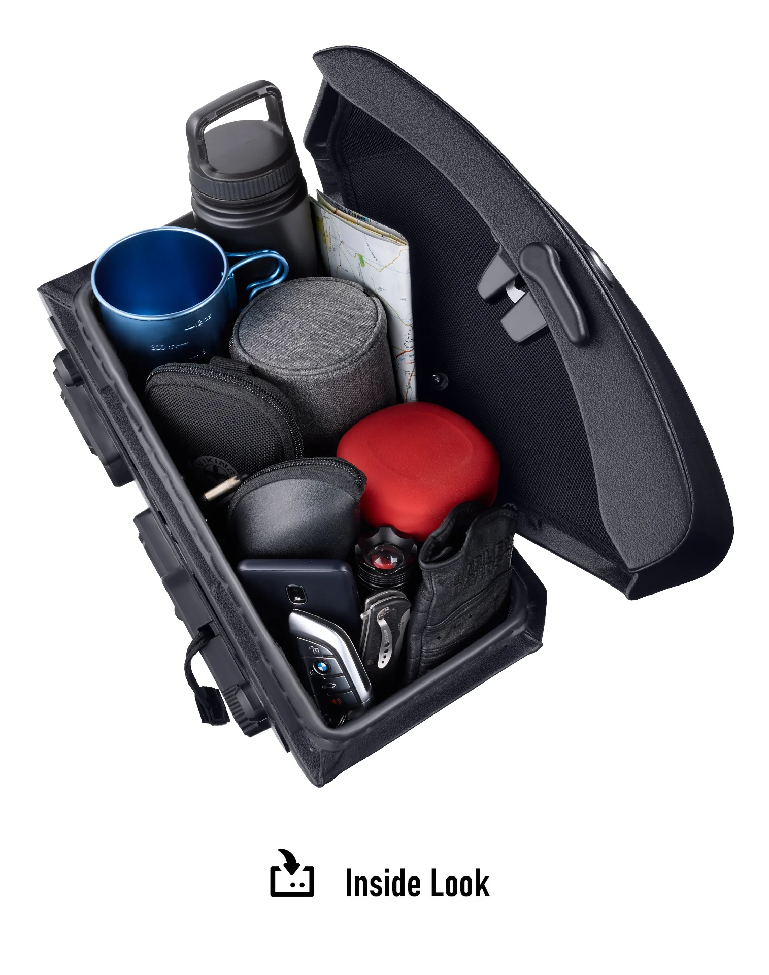 24L - Ironclad Quick-Mount Medium Harley Softail Fat Bob FXFB/S Leather Wrapped Hard Saddlebags - Image 8