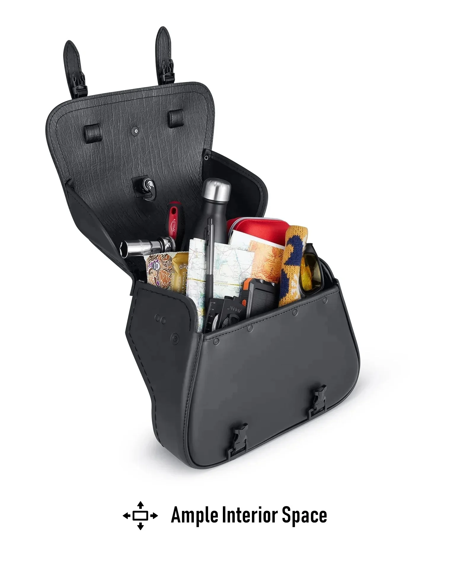 25L - SpiritBlade Large 2025+ Indian Scout 101 Leather Motorcycle Saddlebags - Image 11