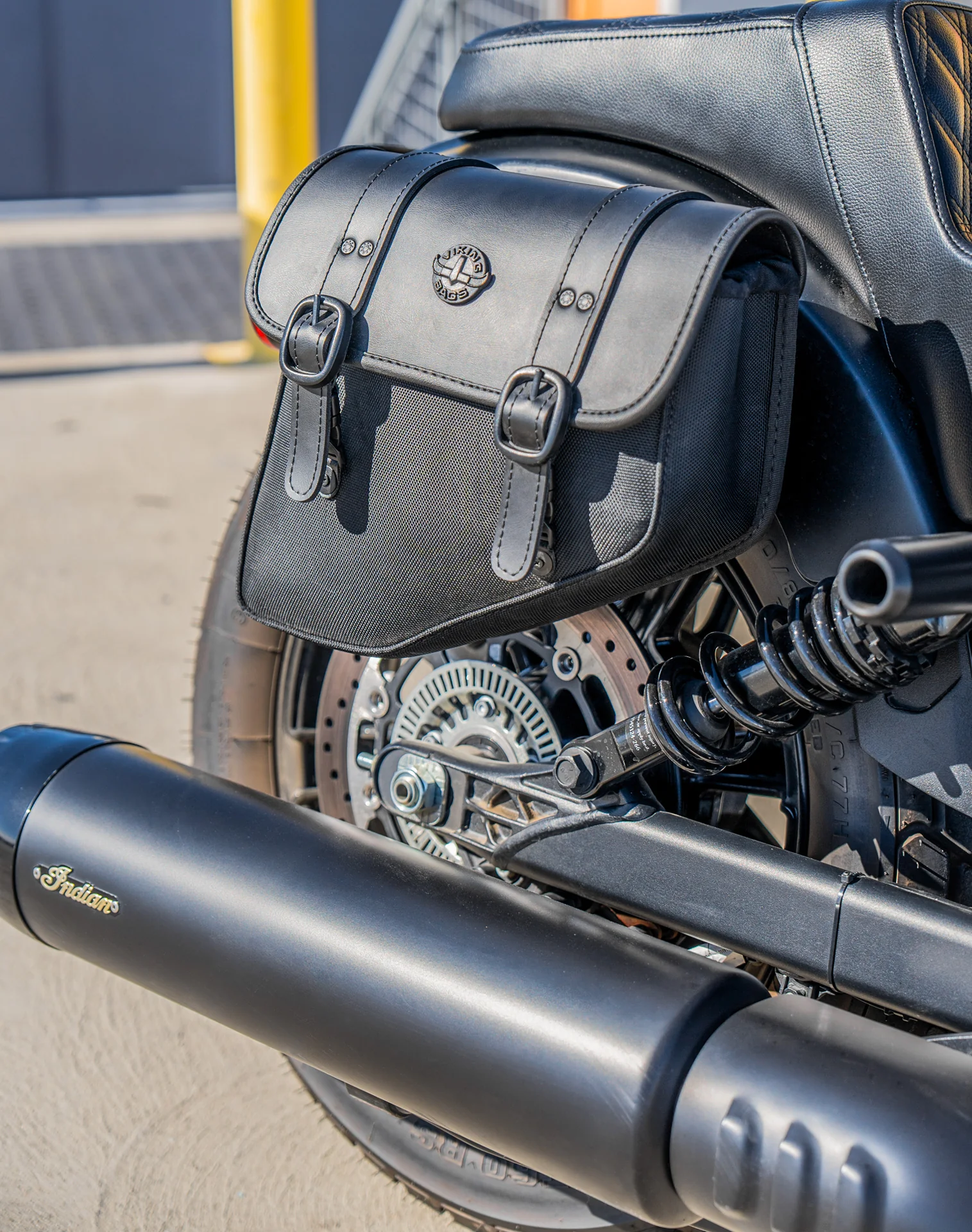 8L - Pony Indian Scout Bobber 2025+ Leather Motorcycle Saddlebags - Image 5