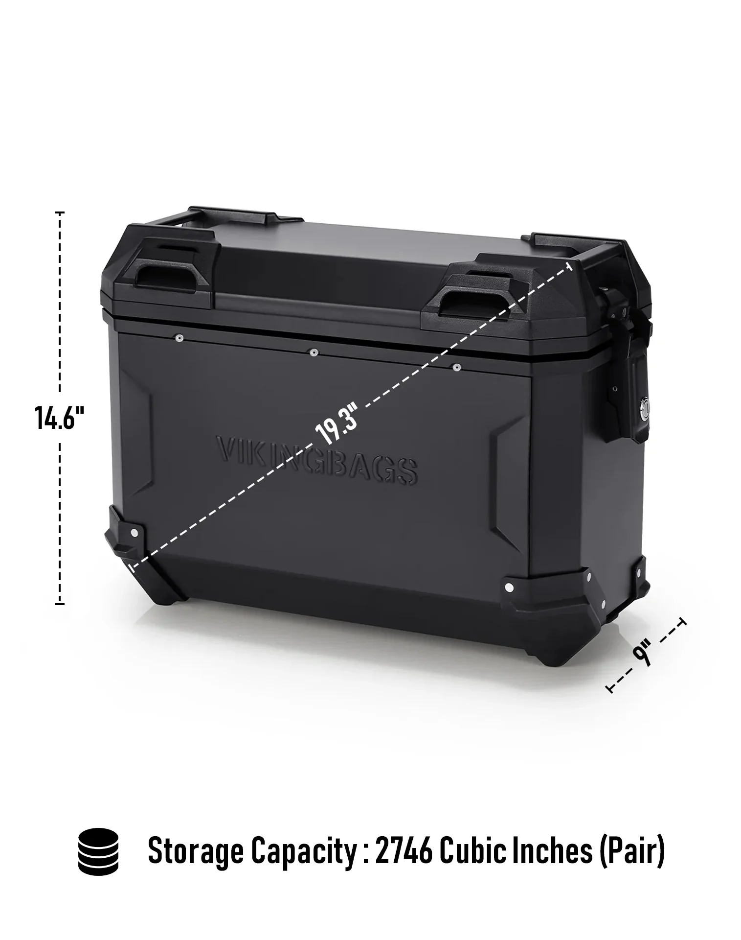 45L - Apex XL BMW R 1250 GS Aluminum Side Cases Black - Image 7