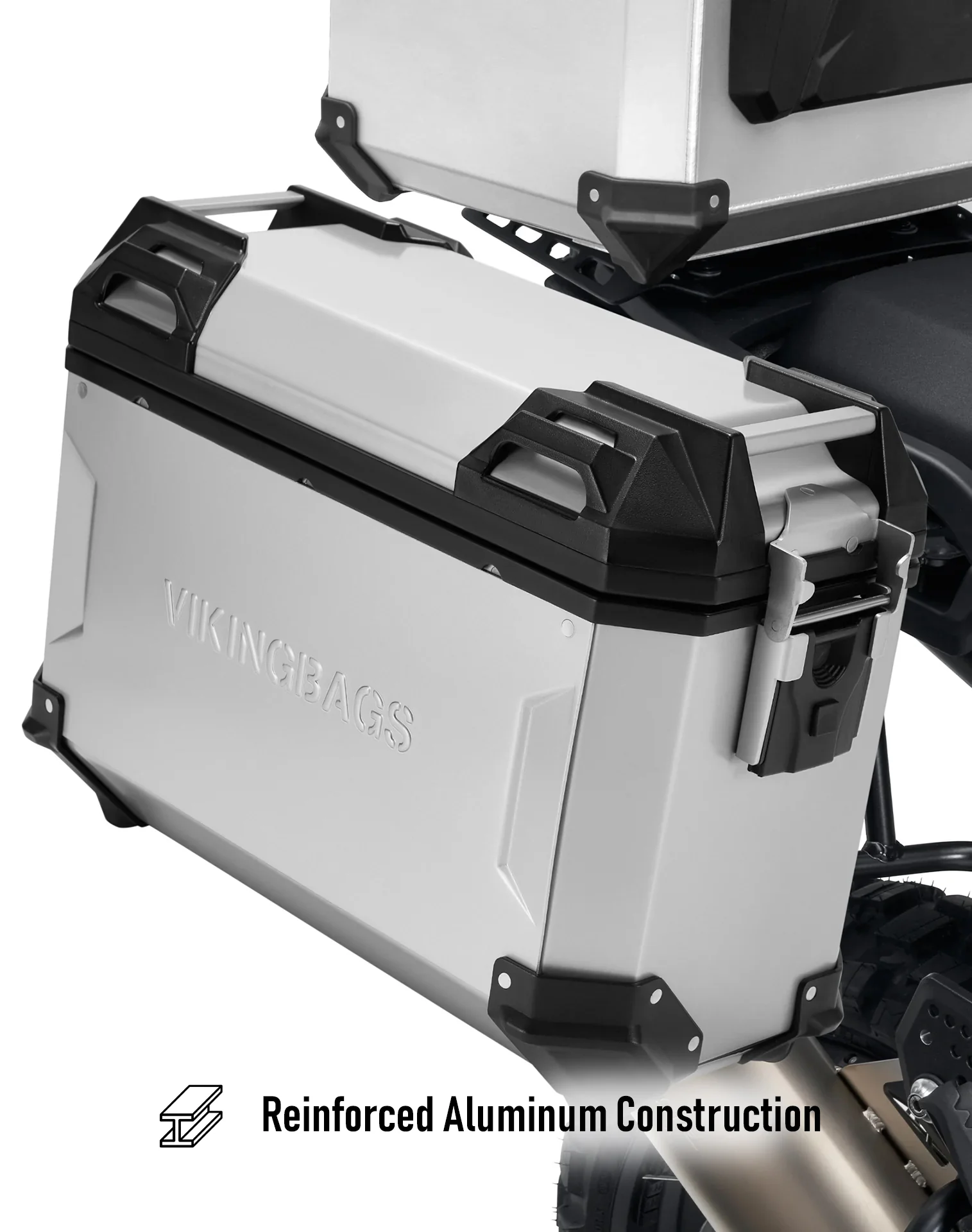 45L - Apex XL BMW R 1250 GS Aluminum Side Cases Silver - Image 10