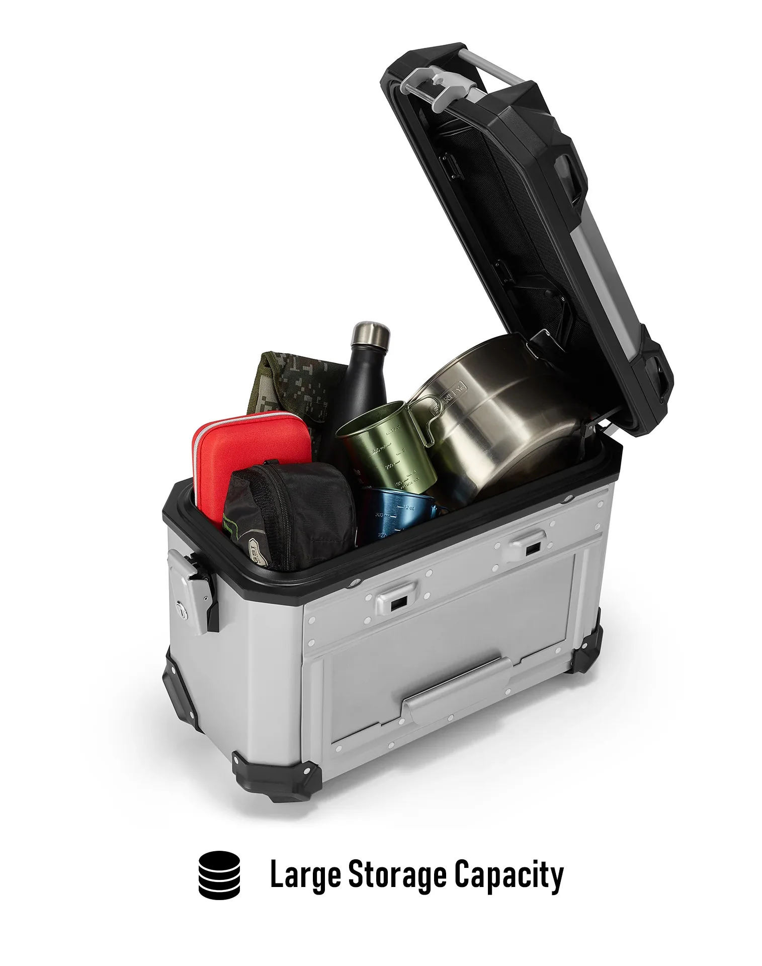 45L - Apex XL BMW R 1250 GS Aluminum Side Cases Silver - Image 14