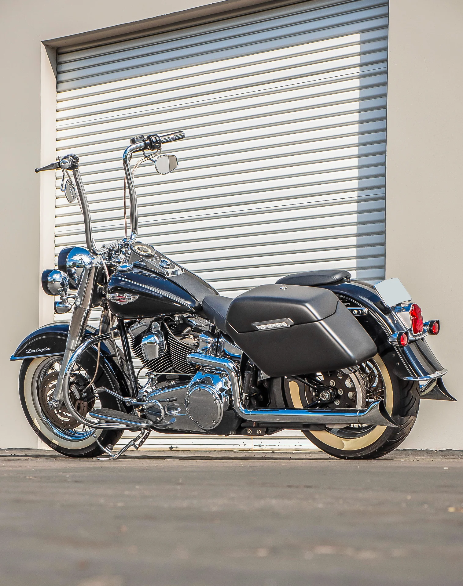 42L - Baldur Extra Large Matte Motorcycle Hard Saddlebags for Harley Softail Deluxe FLSTN/I - Image 3