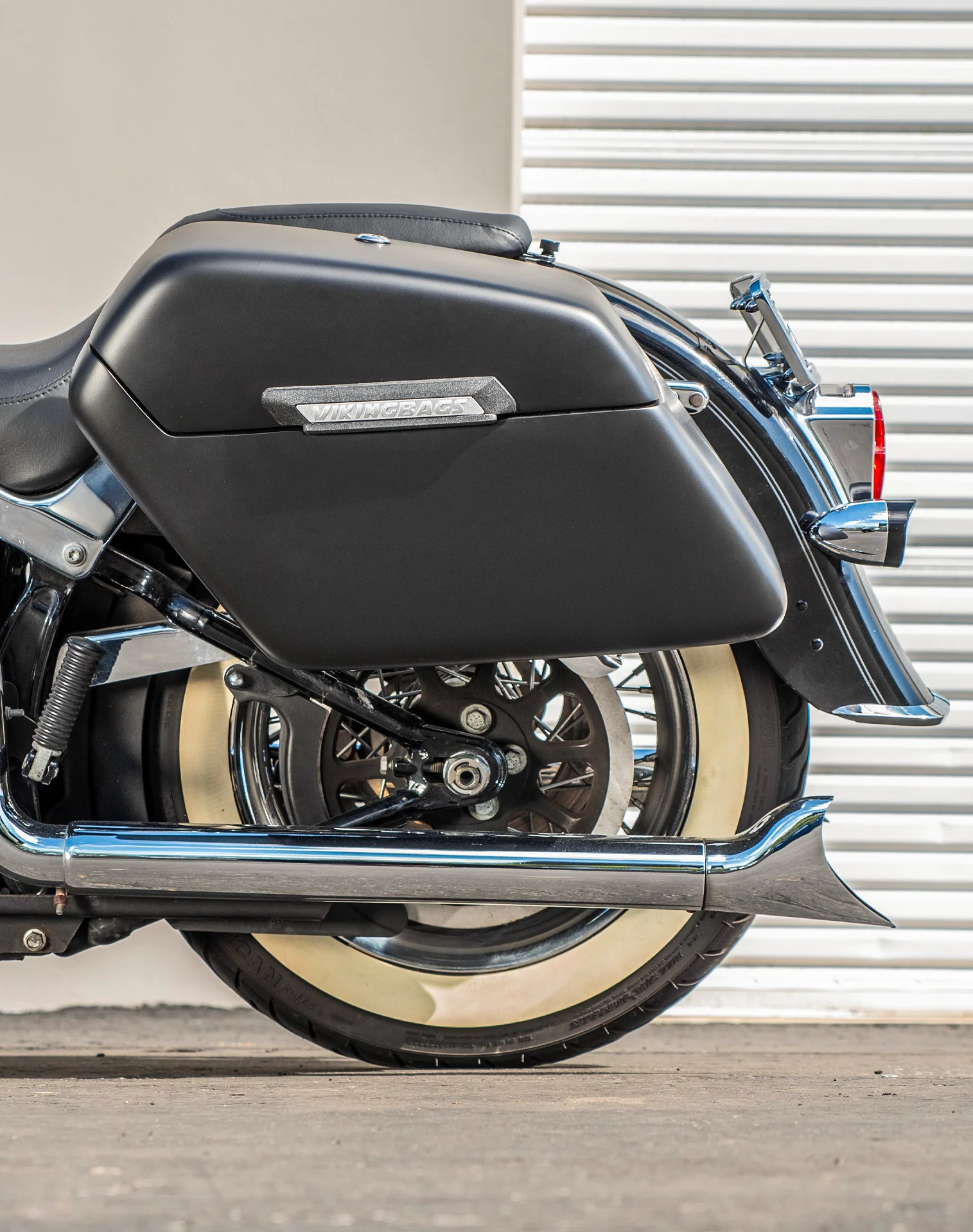 42L - Baldur Extra Large Matte Motorcycle Hard Saddlebags for Harley Softail Deluxe FLSTN/I - Image 4