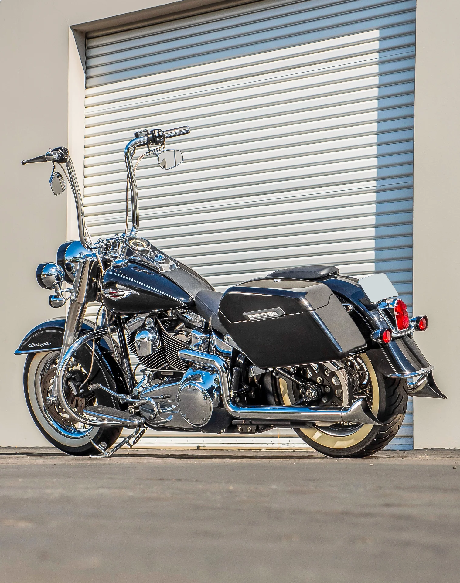 42L - Baldur Extra Large Painted Motorcycle Hard Saddlebags for Harley Softail Deluxe FLSTN/I - Image 3