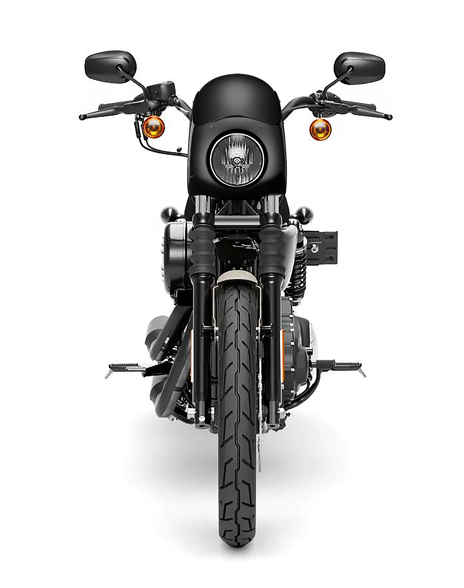 Viking Bronco Motorcycle Fairing For Harley Sportster 883 Iron XL883N Gloss Black - Image 3