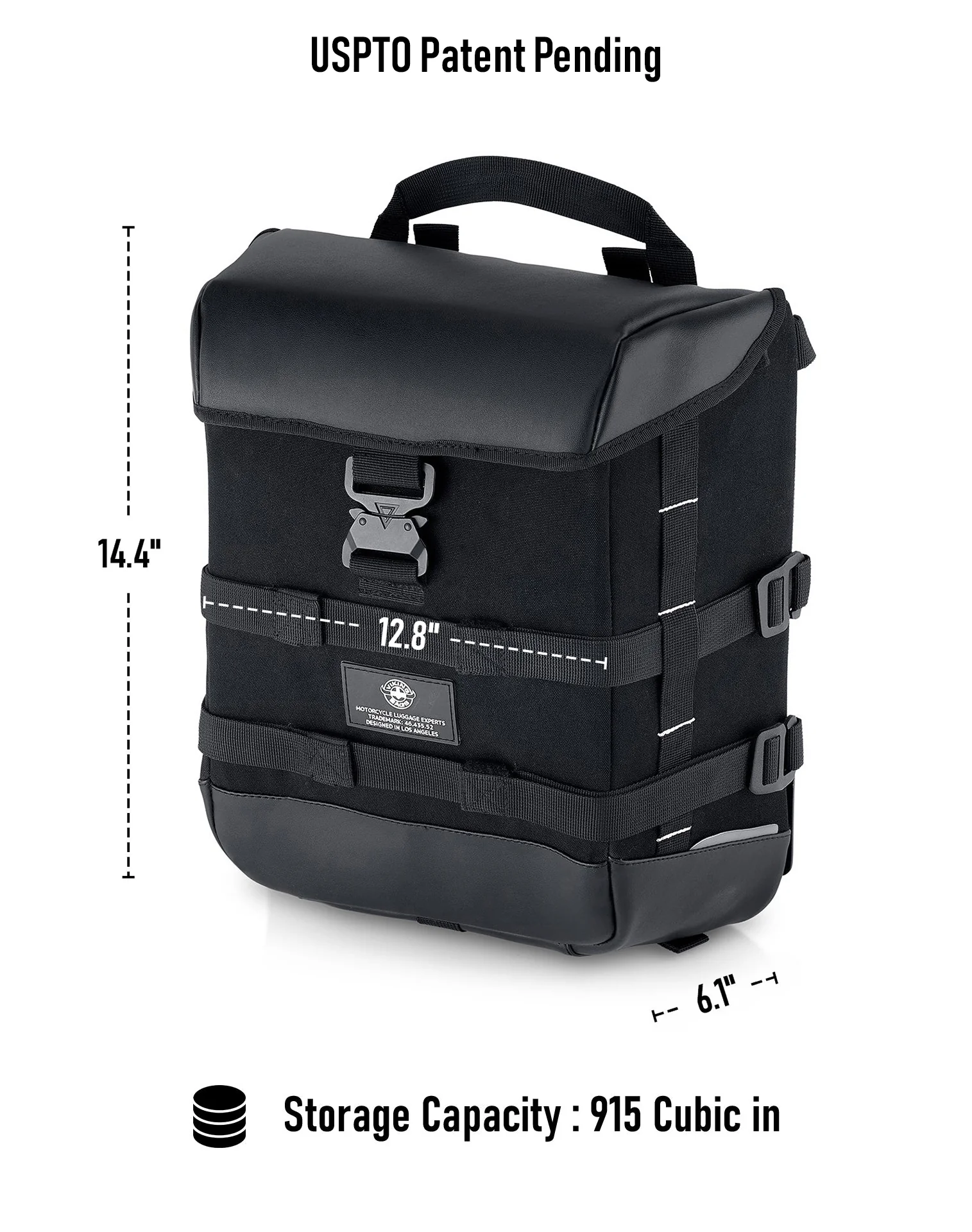 15L - Incognito Quick Mount Medium Solo Motorcycle Saddlebag (Left Only) for Harley Sportster 883 Iron XL883N - Image 7