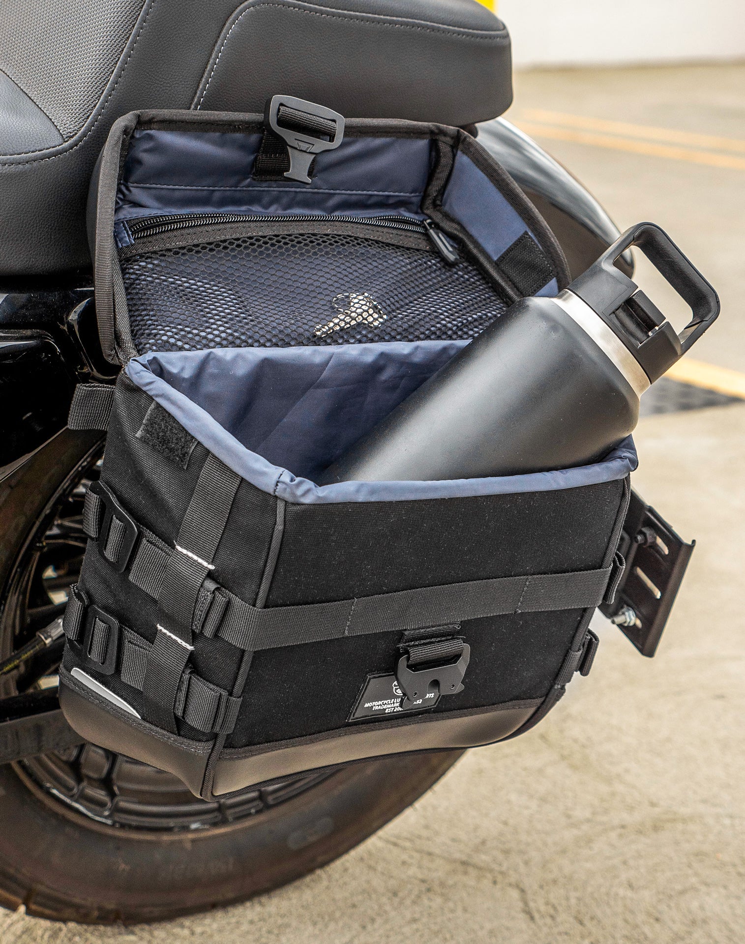 10L - Incognito Quick Mount Small Solo Motorcycle Saddlebag (Left Only) for Harley Sportster Forty Eight XL1200X/XL1200XS - Image 6
