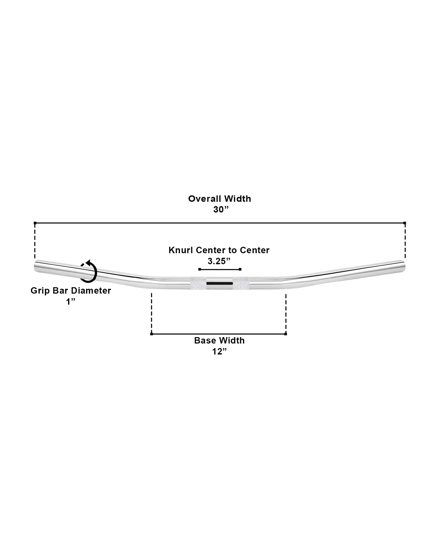 Viking Iron Born Drag Handlebar For Harley Dyna Wide Glide FXDWG Chrome - Image 3
