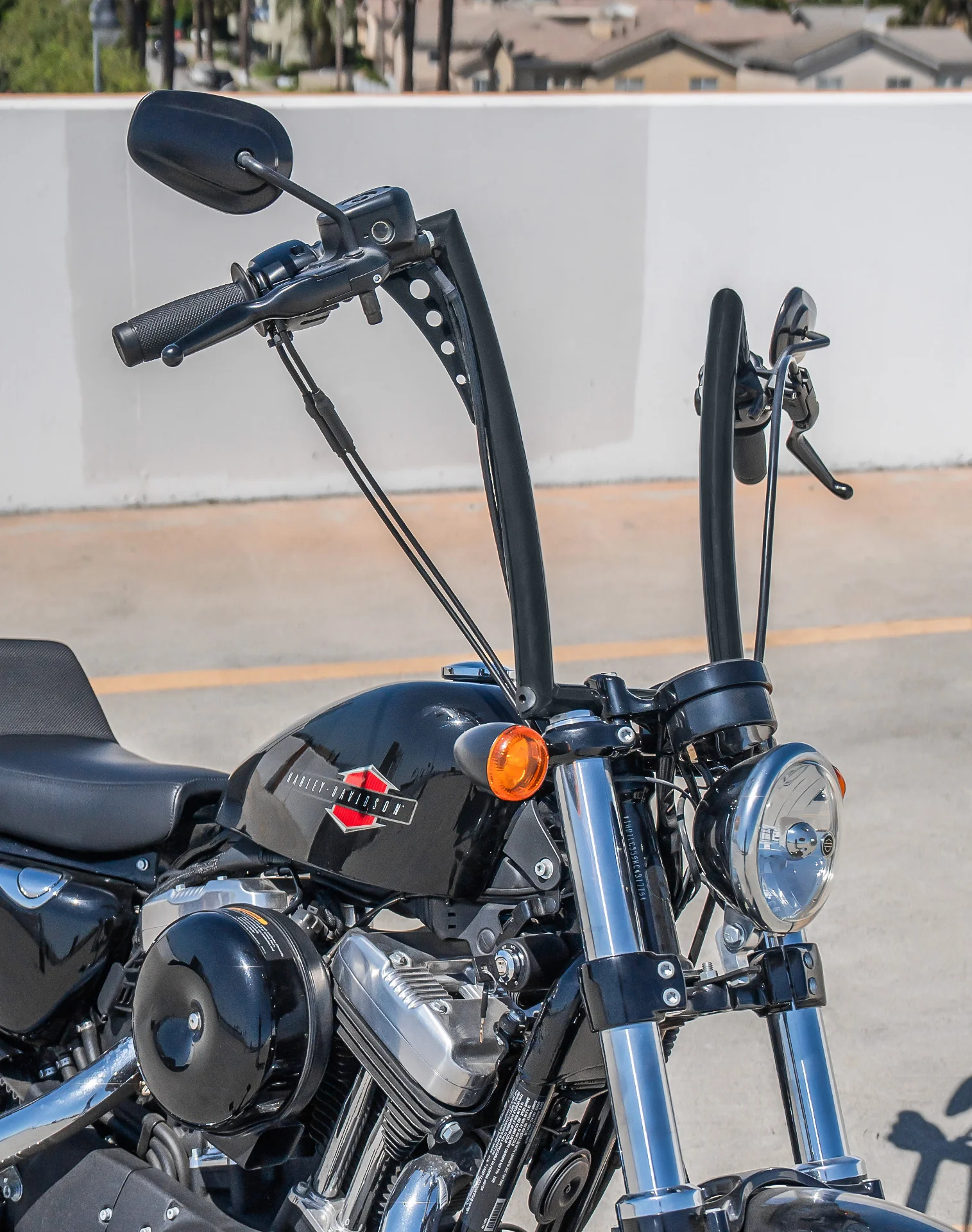 Viking Iron Born 12" Handlebar for Harley Sportster Forty Eight Matte Black - Image 6