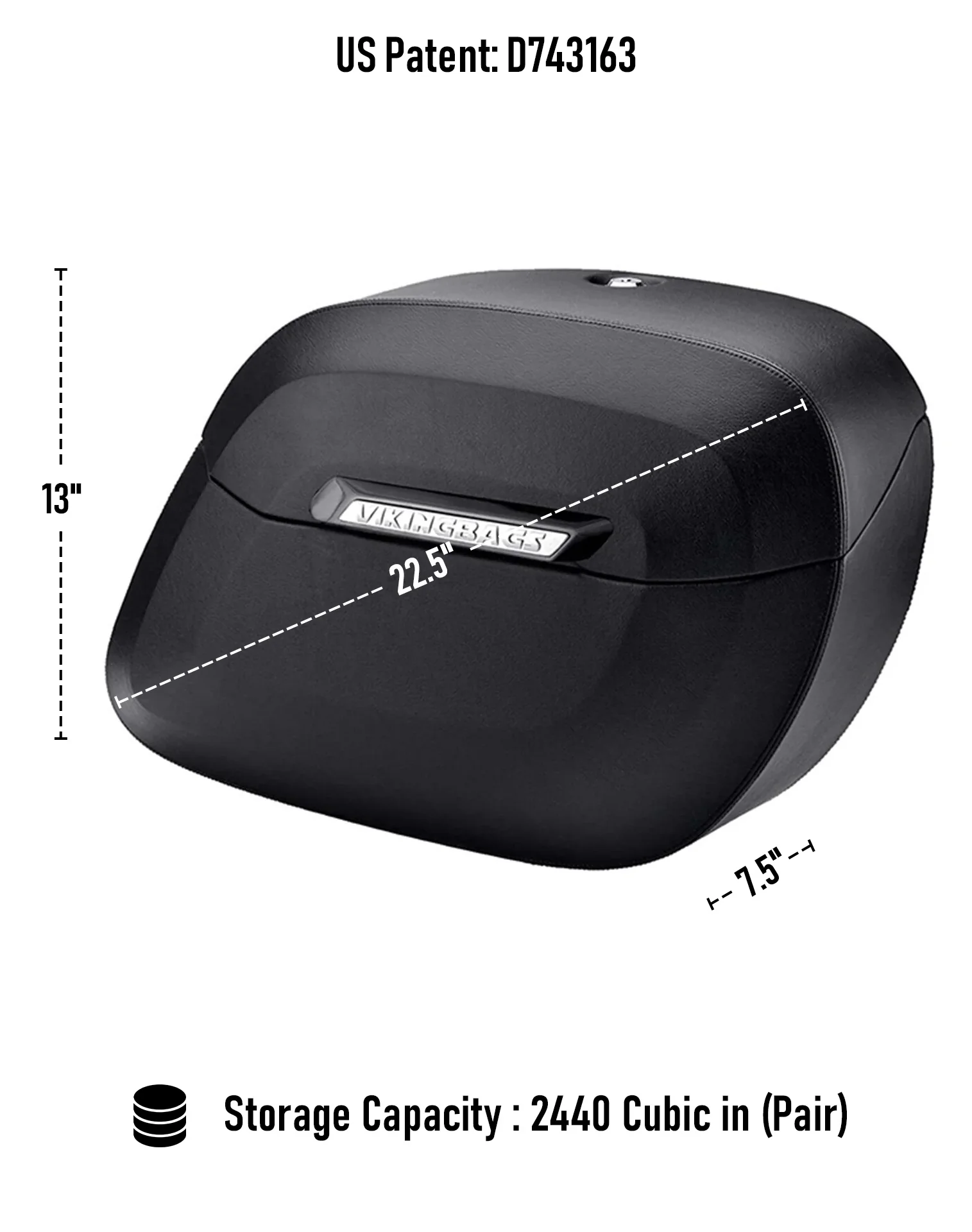 40L - Lamellar Raven Extra Large Leather Covered Motorcycle Hard Saddlebags for Harley Softail Deluxe FLSTN/I - Image 7