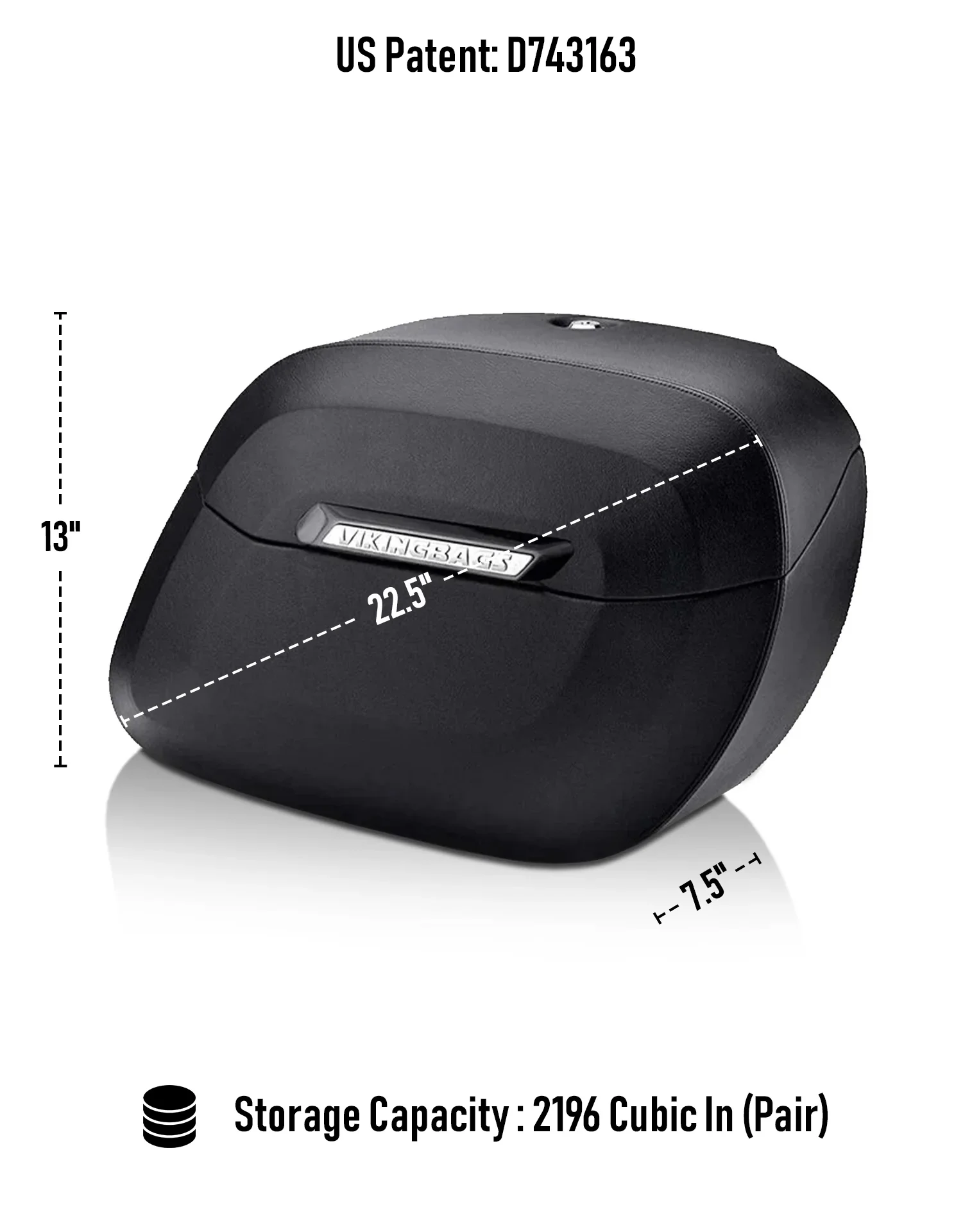 36L - Lamellar Raven Extra Large Shock Cut-out Leather Covered Hard Saddlebags for Harley Dyna Street Bob FXDB/I - Image 3