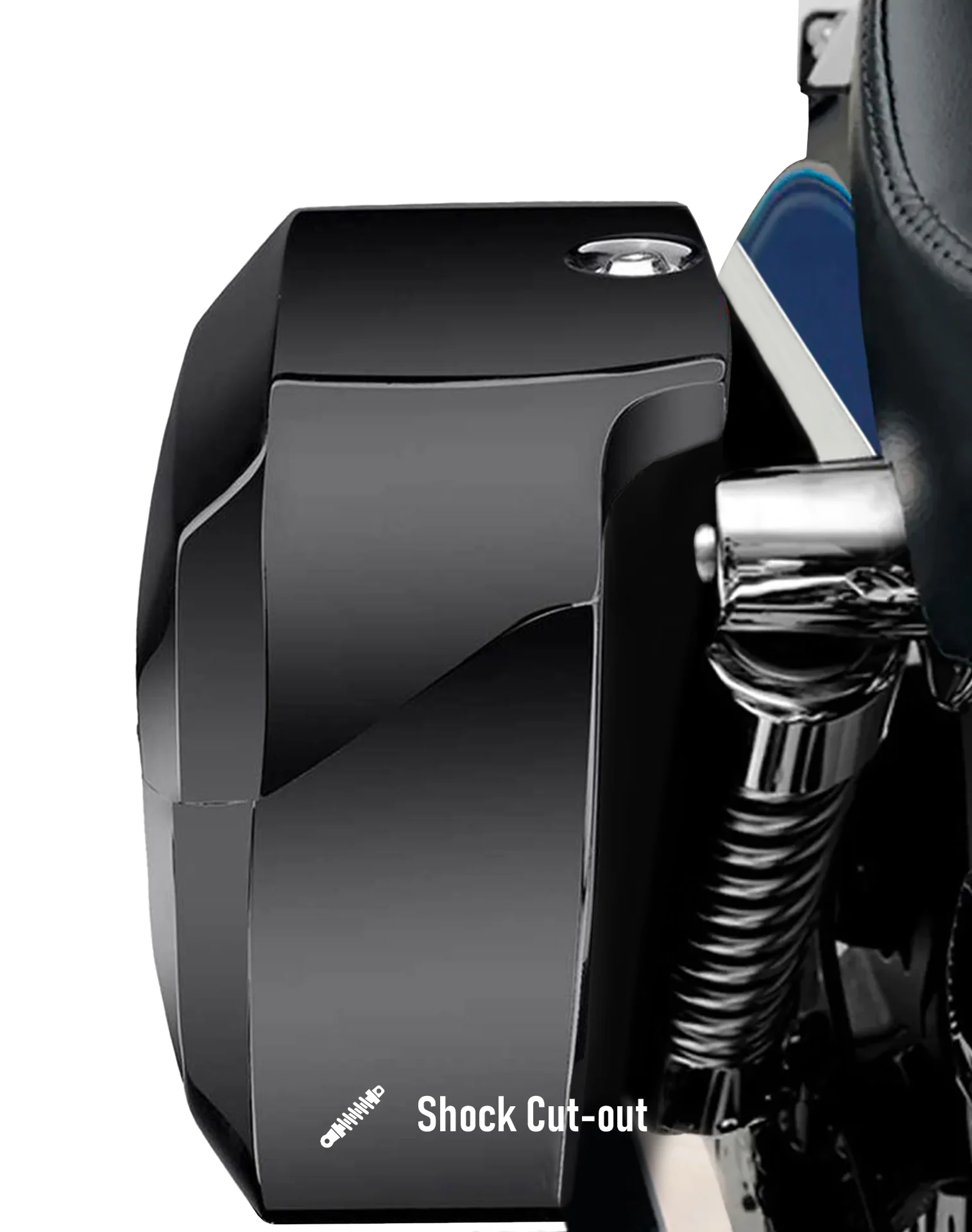 36L - Lamellar Raven Extra Large Shock Cut-out Painted Hard Saddlebags for Harley Dyna Low Rider FXDL/I - Image 7