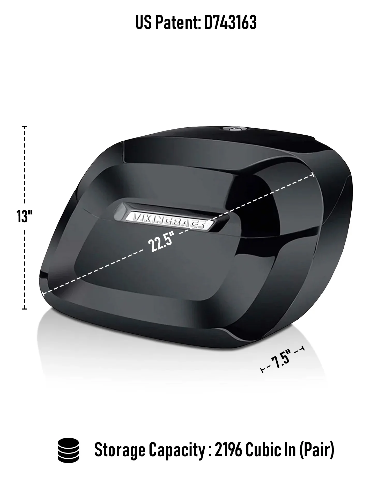 36L - Lamellar Raven Extra Large Shock Cut-out Painted Hard Saddlebags for Harley Sportster 48 XL1200X - Image 3