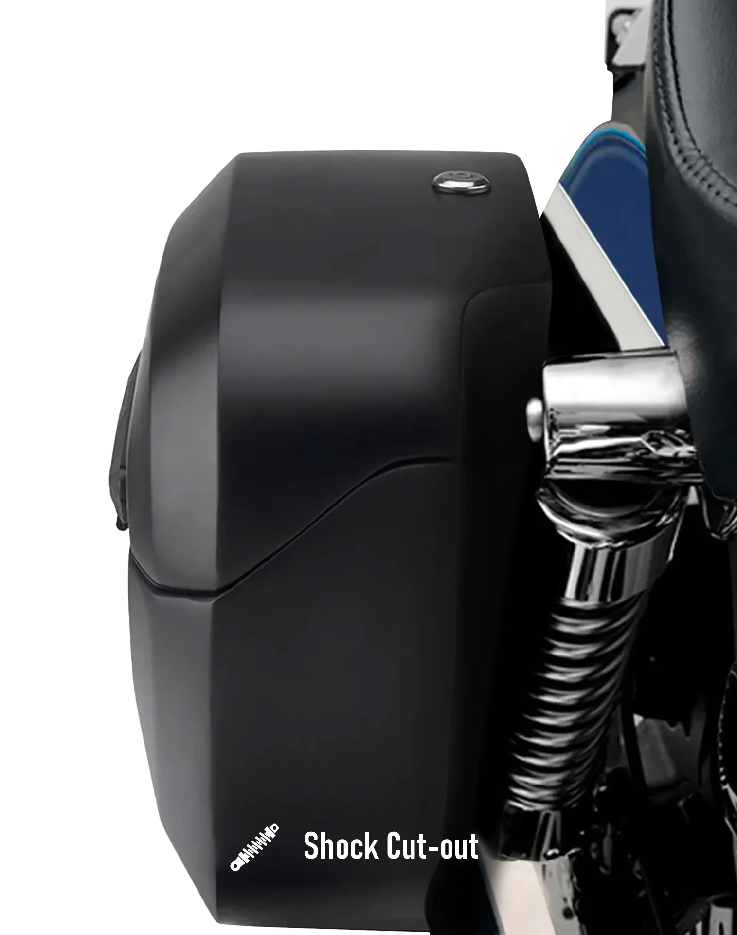 36L - Lamellar Raven Extra Large Shock Cutout Matte Motorcycle Hard Saddlebags for Harley Dyna Low Rider FXDL/I - Image 7