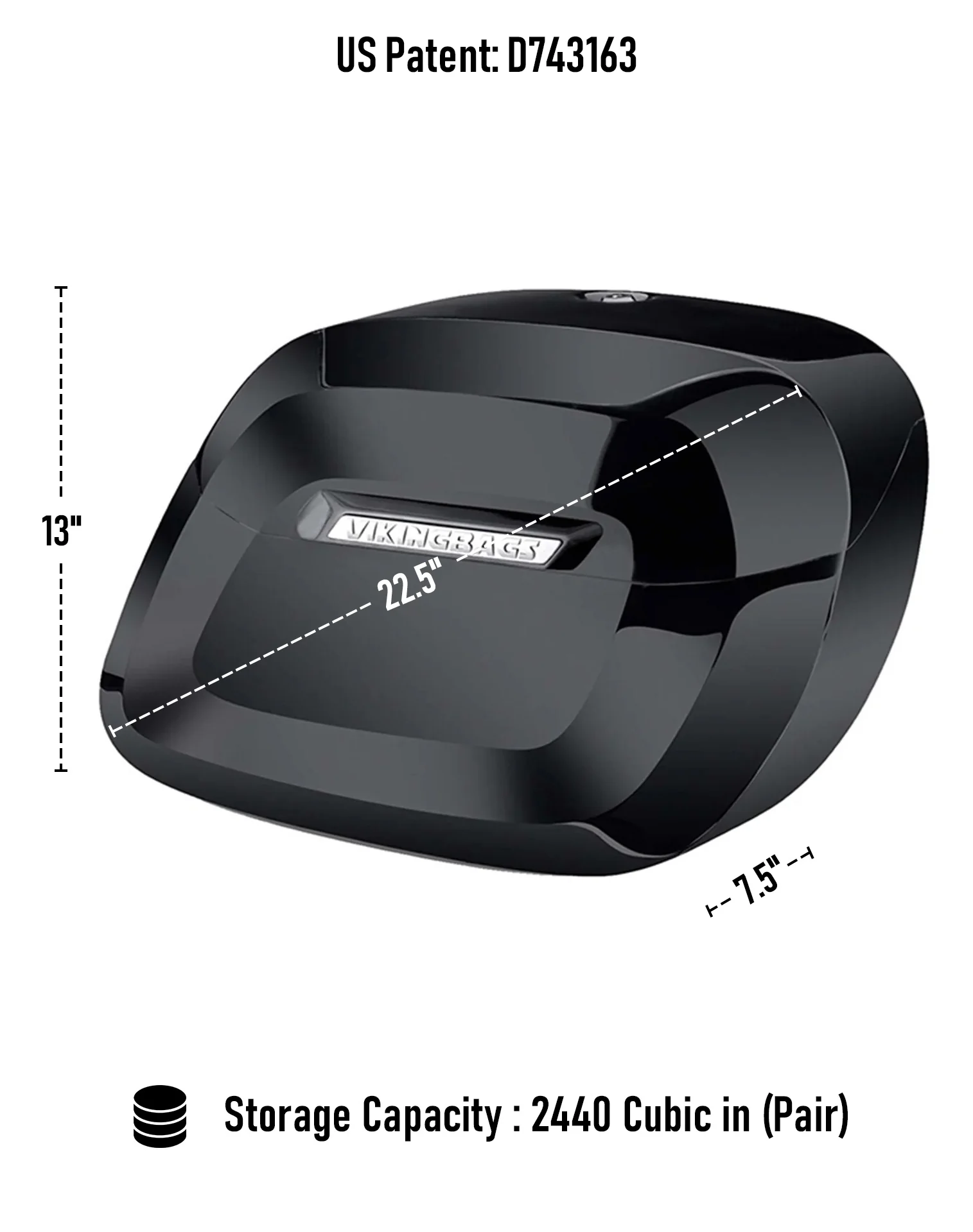 40L - Lamellar Raven Extra Large Suzuki Boulevard M109 VZR1800 Painted Motorcycle Hard Saddlebags - Image 3