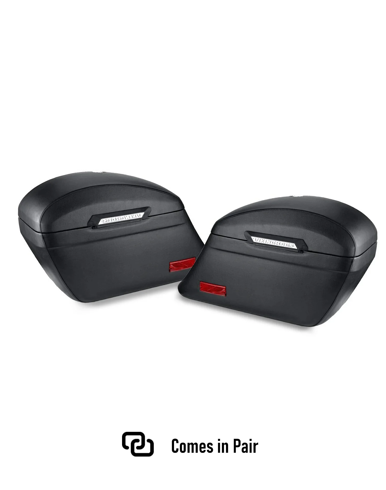 44L - Lamellar Stallion Extra Large Leather Covered Motorcycle Hard Saddlebags for Harley Softail Low Rider S FXLRS - Image 5