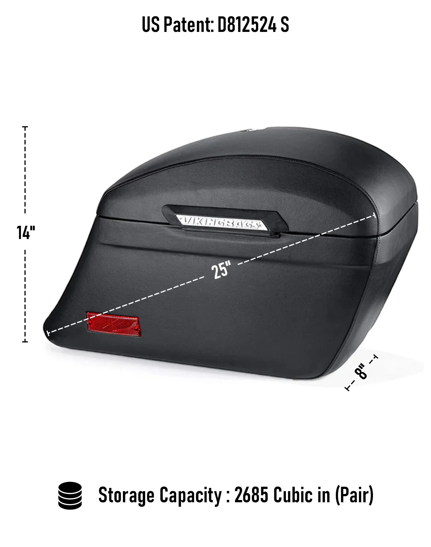 44L - Lamellar Stallion Extra Large Leather Covered Motorcycle Hard Saddlebags for Harley Softail Standard FXST/I - Image 3