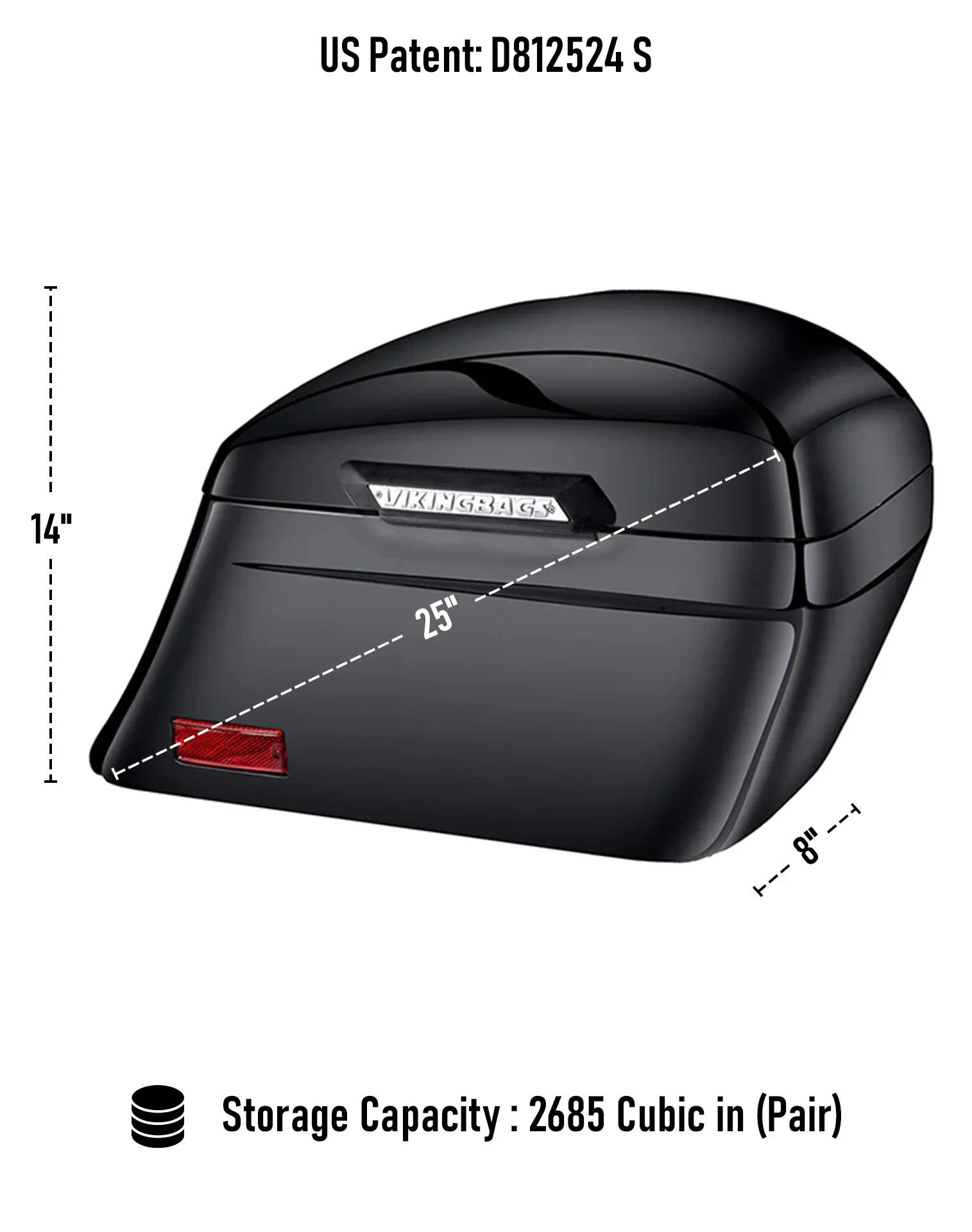 44L - Lamellar Stallion Extra Large Painted Motorcycle Hard Saddlebags for Harley Softail Custom FXSTC - Image 3