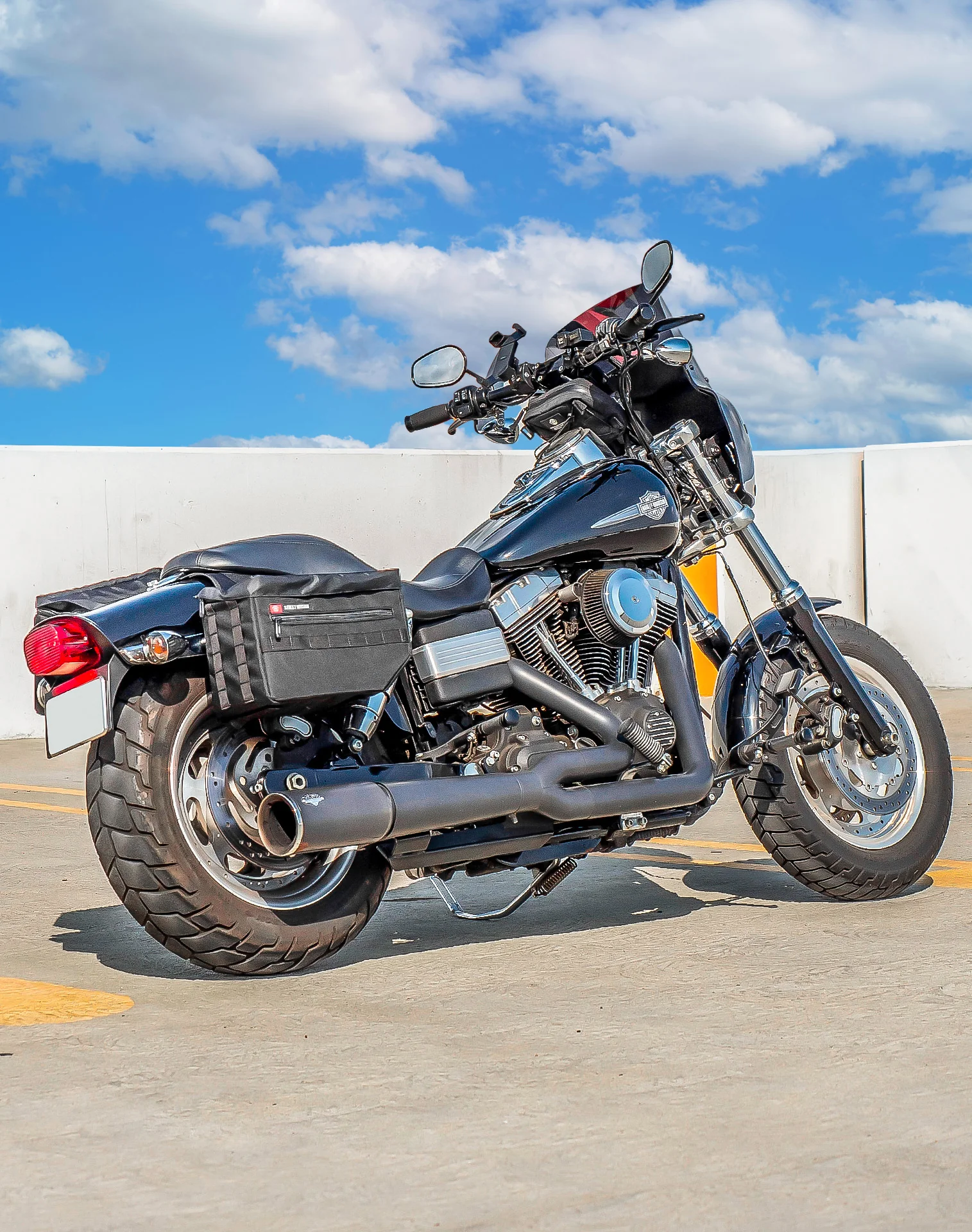 18L - Patriot Medium Motorcycle Throw Over Saddlebags for Harley Dyna Fat Bob FXDF/SE - Image 3