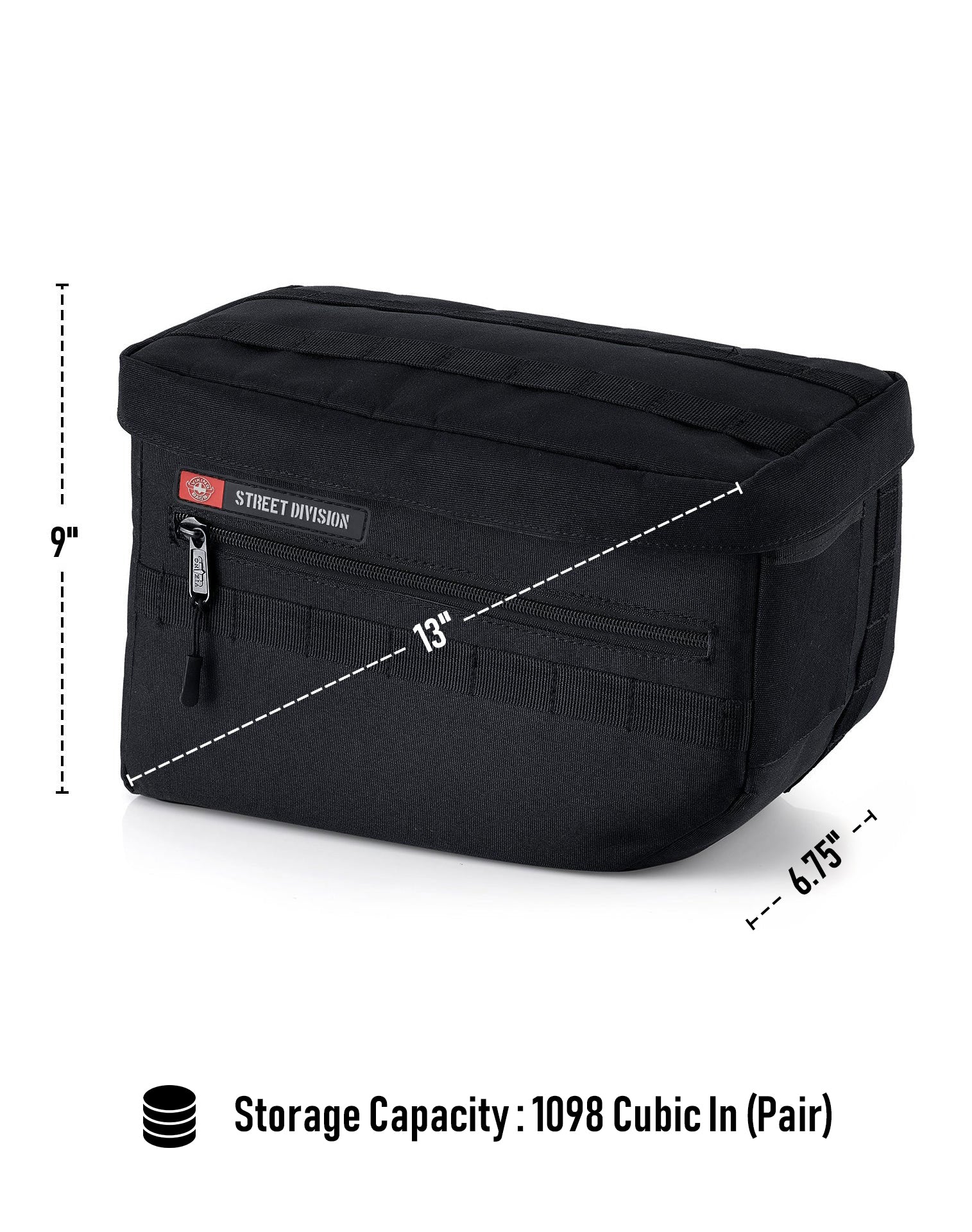 18L - Patriot Medium Throw Over Saddlebags for Harley Dyna Super Glide Custom FXDC/I - Image 7