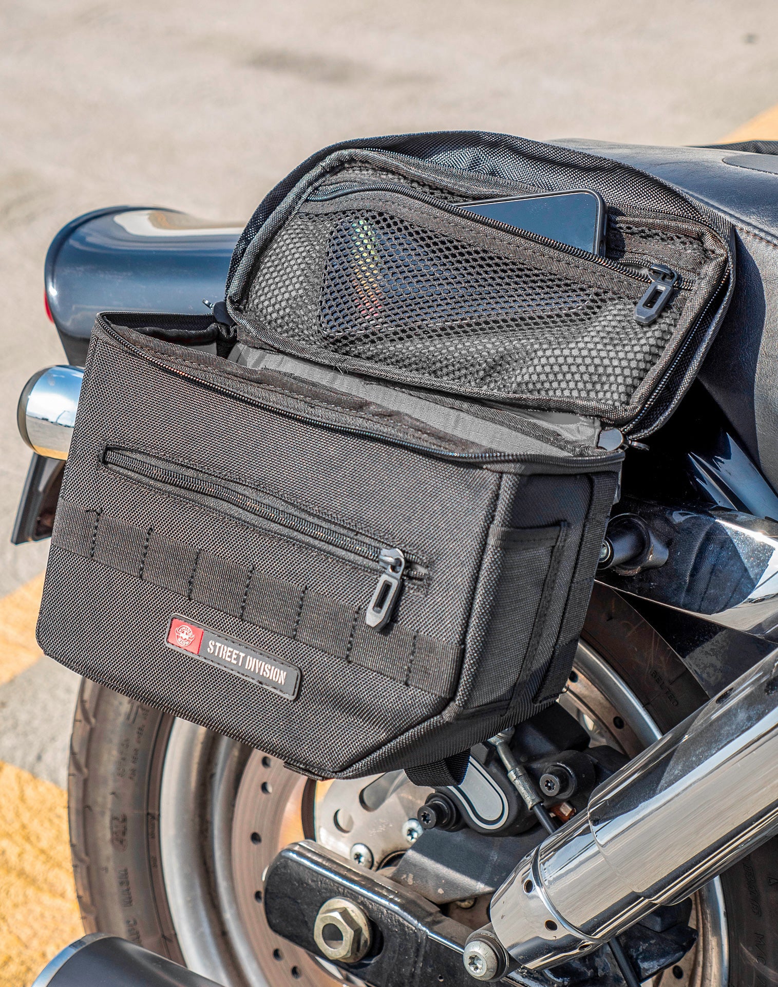 10L - Patriot Small Throw Over Saddlebags for Harley Dyna Fat Bob FXDF/SE - Image 6