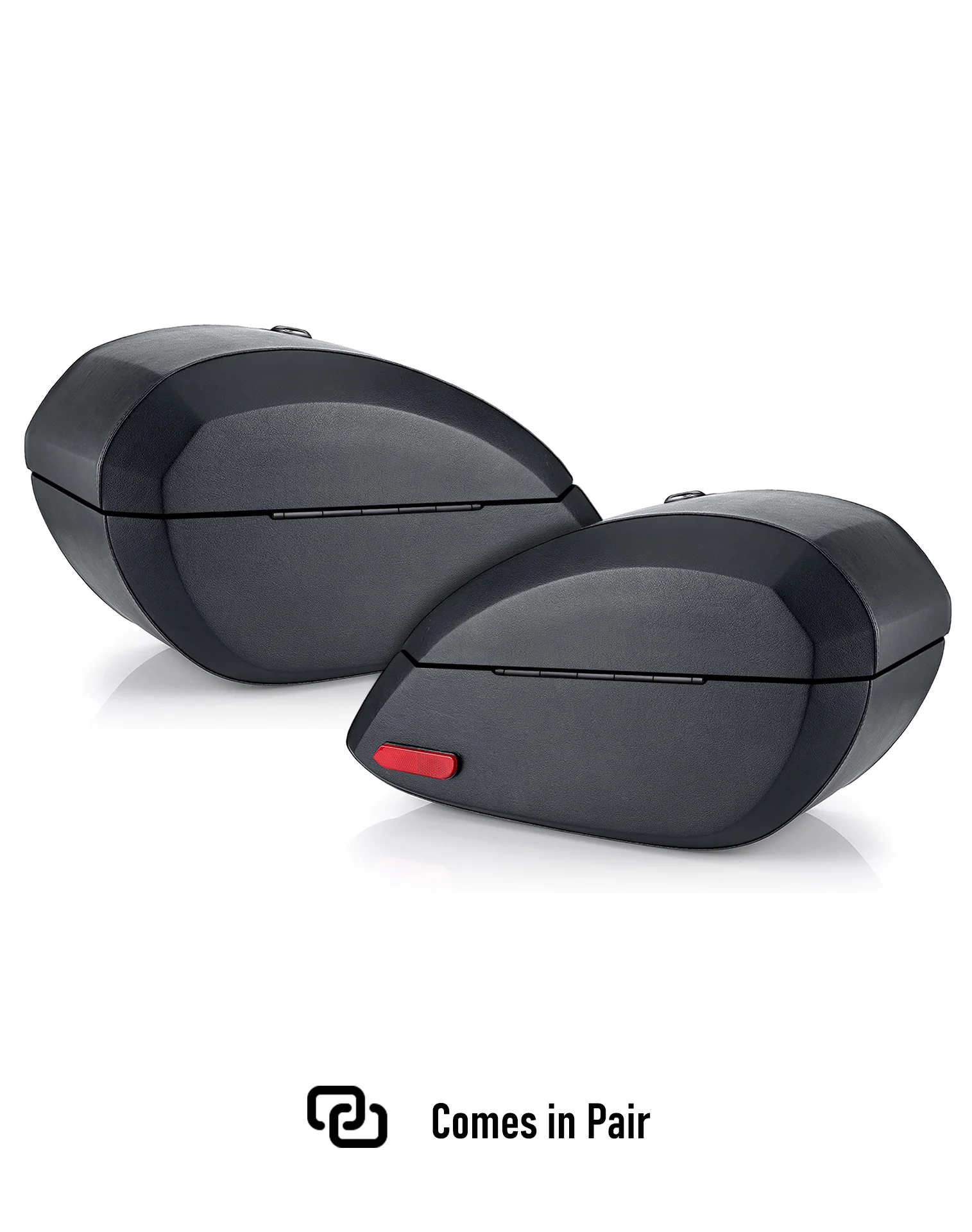 28L - Phantom Large Leather Wrapped Motorcycle Hard Saddlebags For Harley Softail Deluxe FLSTN/I - Image 9