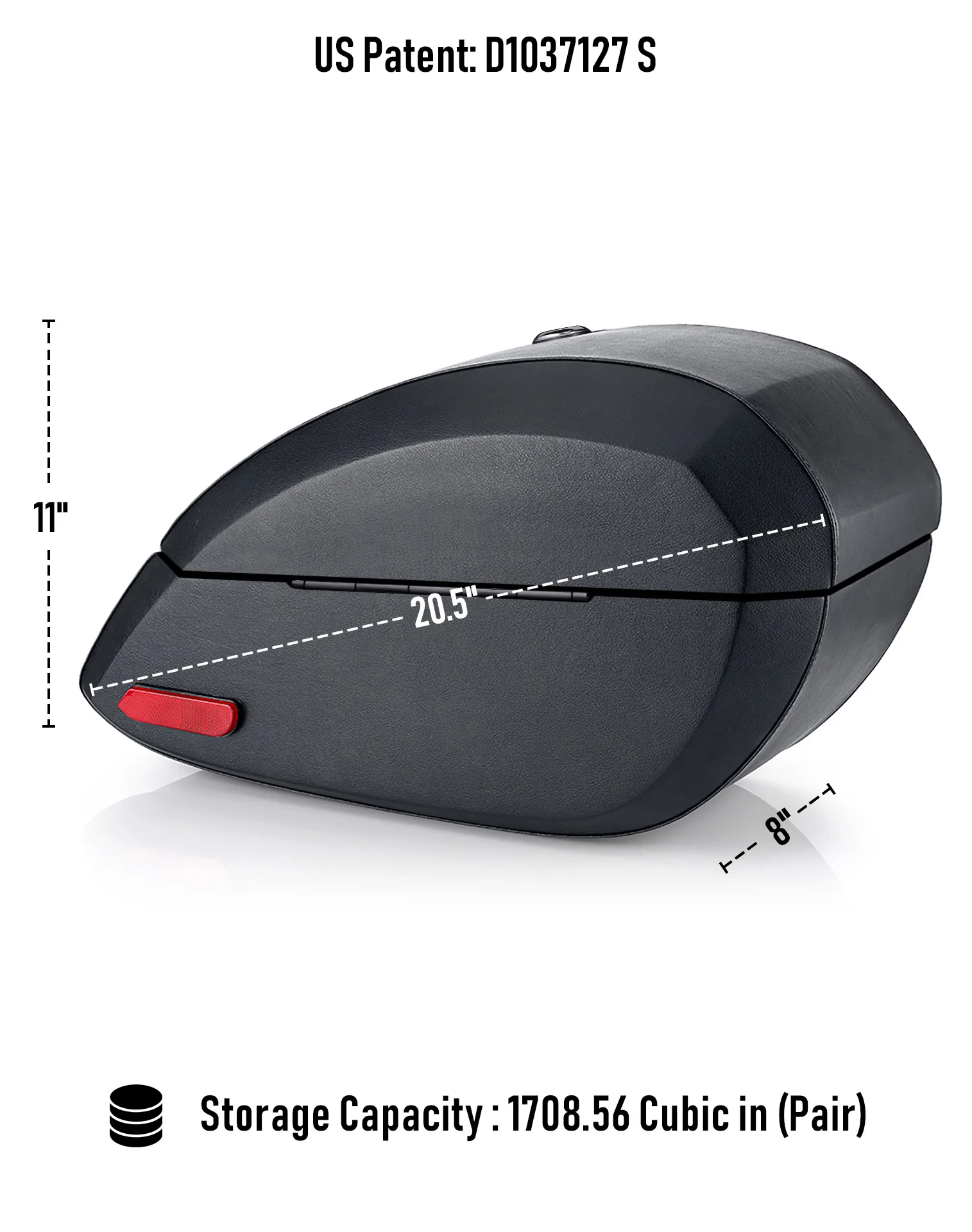 28L - Phantom Large Suzuki Boulevard M109 VZR1800 Leather Wrapped Motorcycle Hard Saddlebags - Image 3