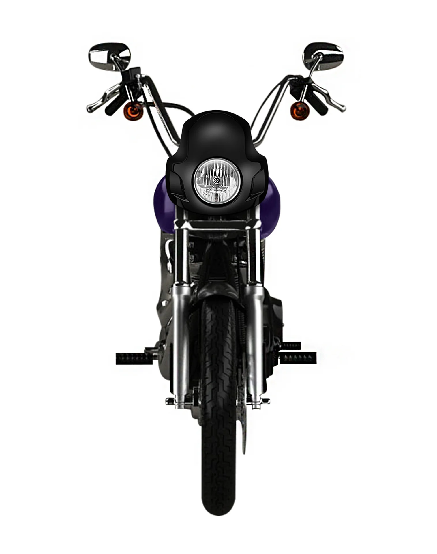 Viking Strider Sport Motorcycle Fairing For Harley Dyna Street Bob FXDB Gloss Black - Image 3