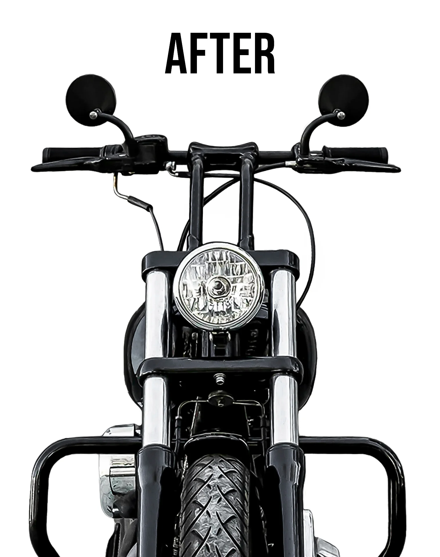 Viking Warlock 12" Pullback Handlebar Risers for Harley Dyna Switchback FLD Gloss Black - Image 4