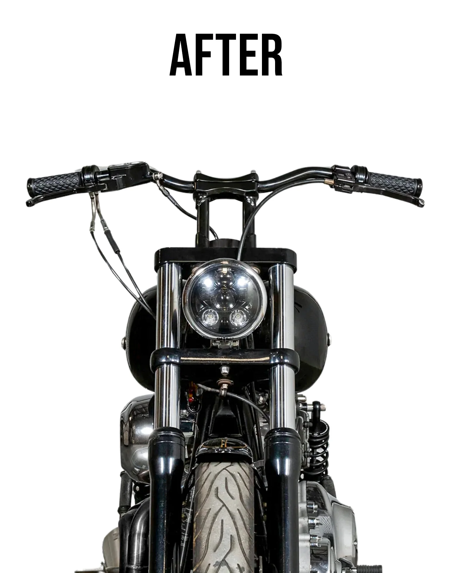 Viking Warlock 6" Handlebar Risers for Harley Dyna Switchback FLD Gloss Black - Image 4