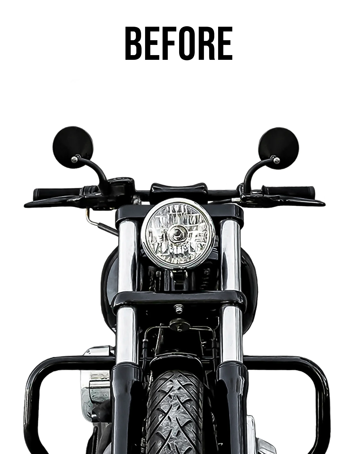 Viking Warlock 8" Pullback Handlebar Risers for Harley Dyna Super Glide FXD/I Gloss Black - Image 3