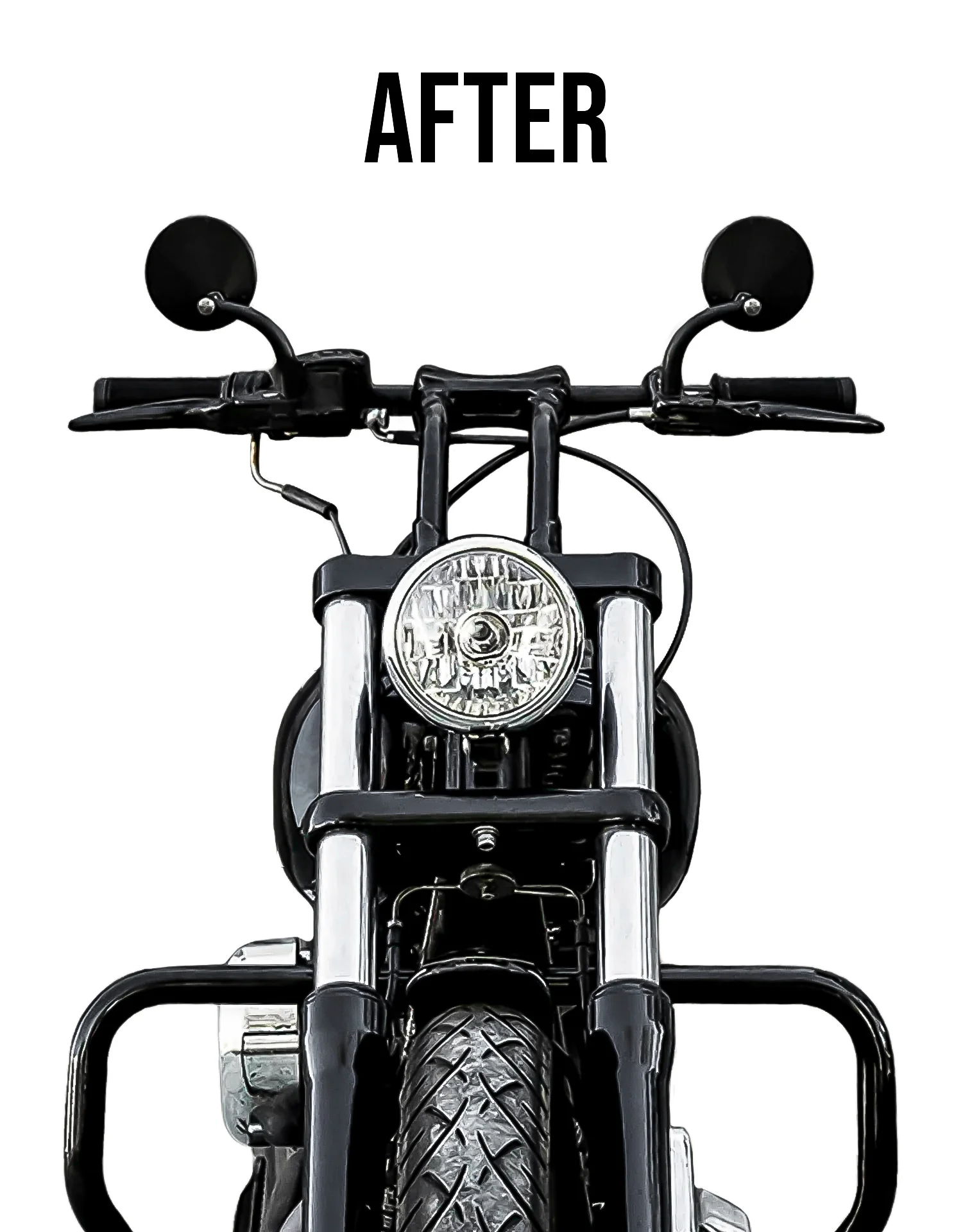 Viking Warlock 8" Pullback Handlebar Risers for Harley Dyna Super Glide FXD/I Gloss Black - Image 4