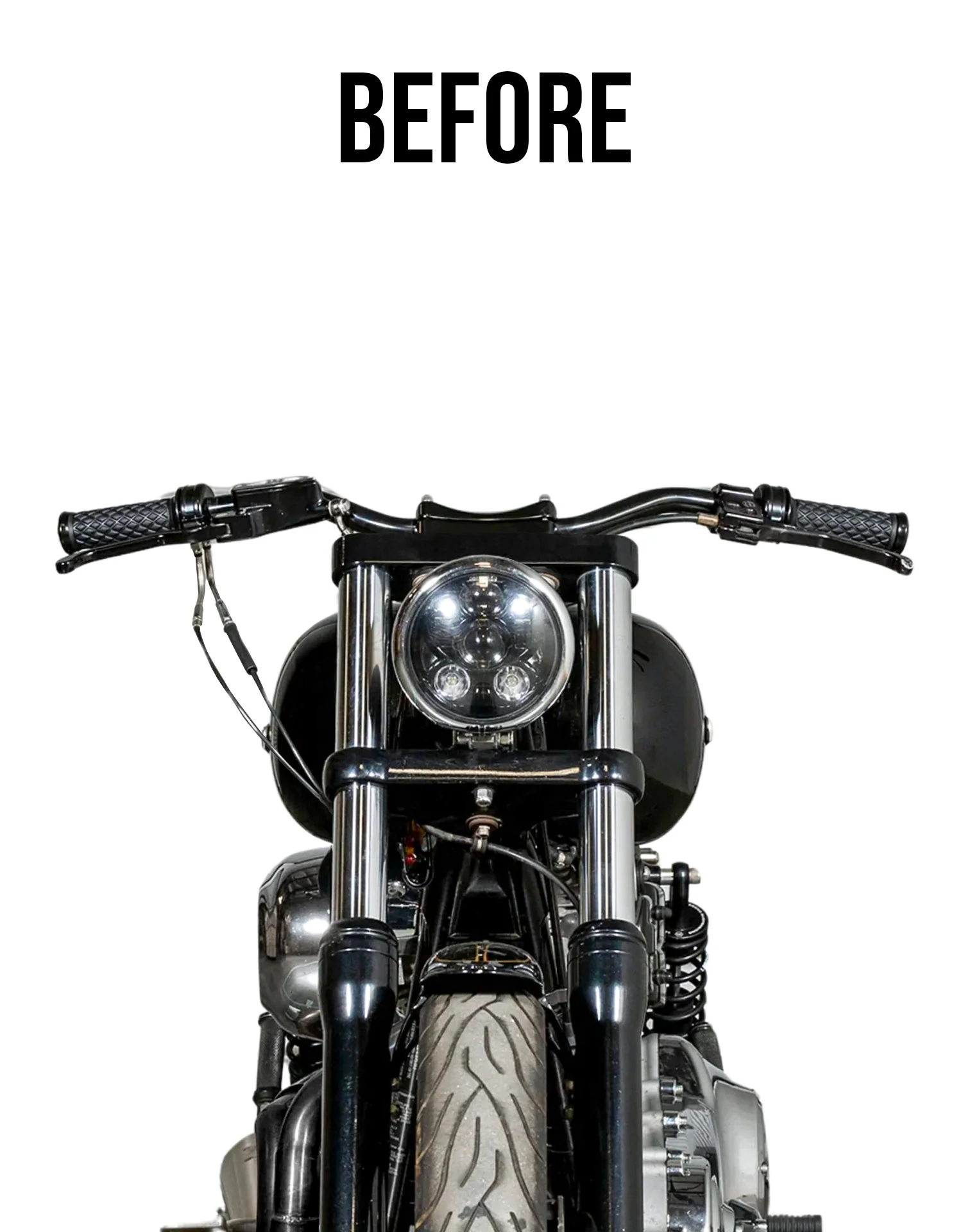 Viking Warlock 10" Handlebar Risers for Harley Dyna Switchback FLD Gloss Black - Image 3